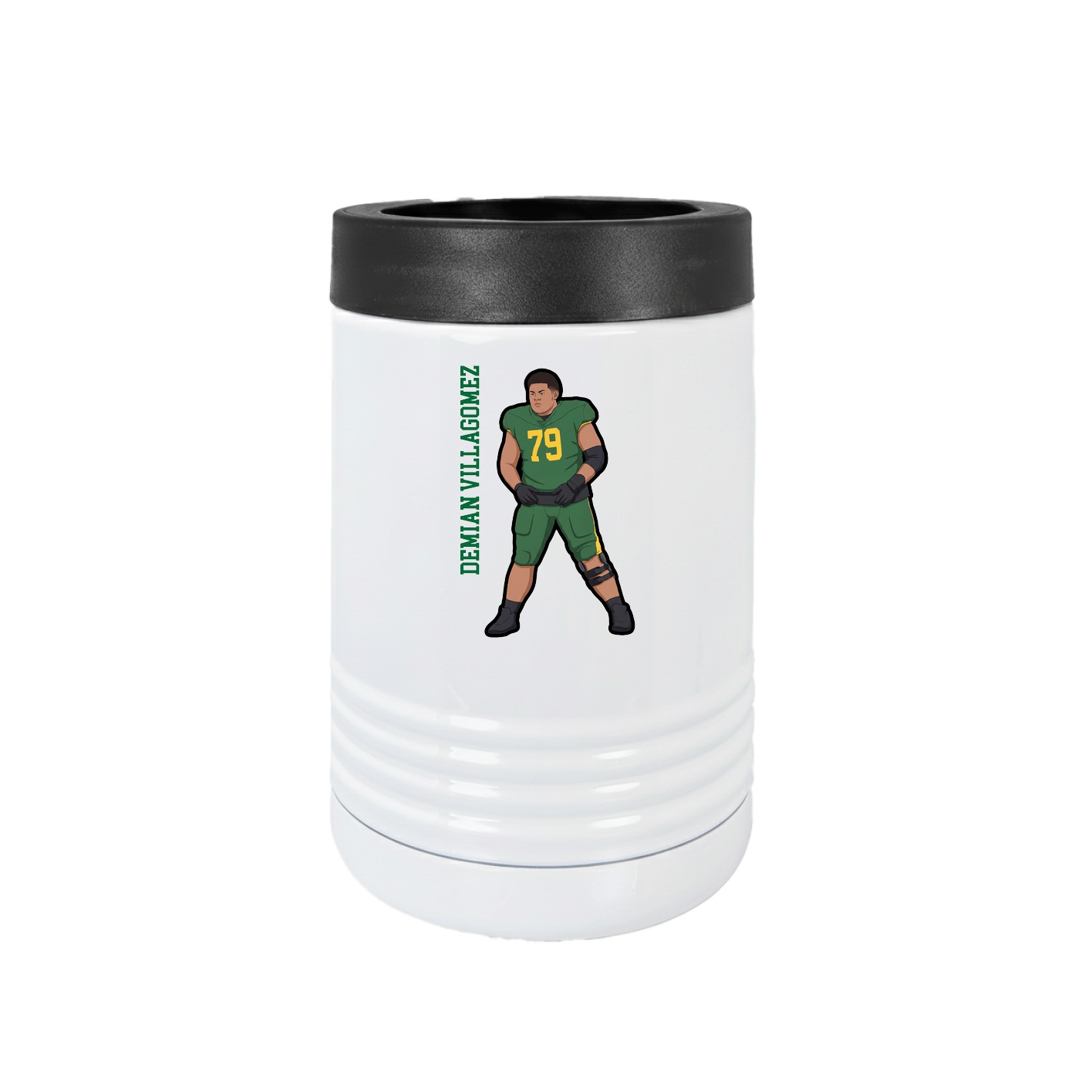 Beverage Holder — Name Vertical in White