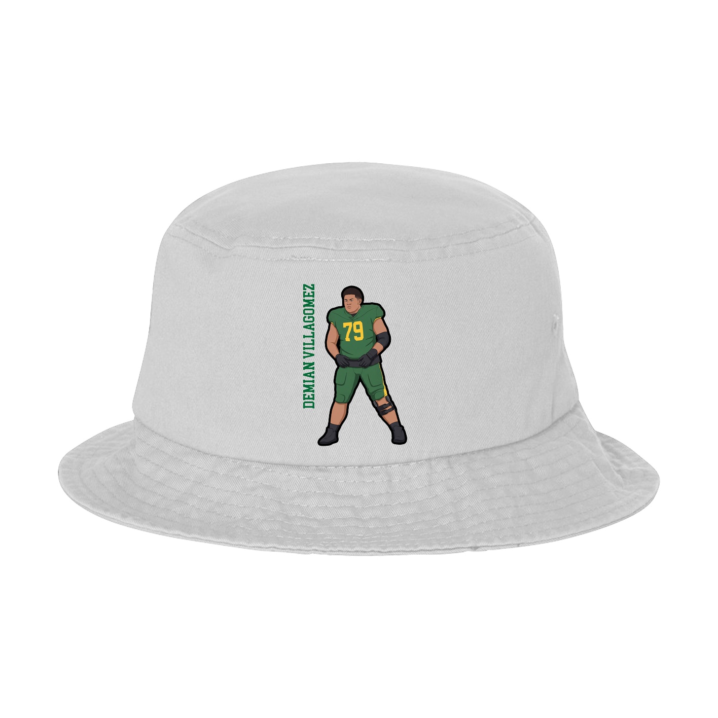 Bucket Cap — Name Vertical in White