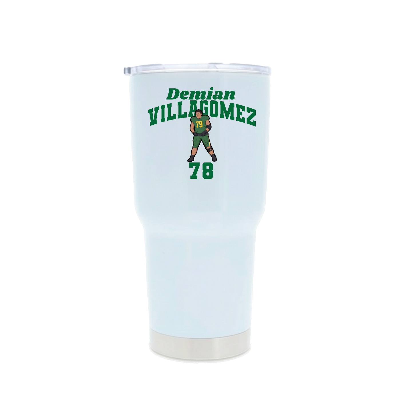 30oz Stainless Steel Tumbler — Signature Arch in White
