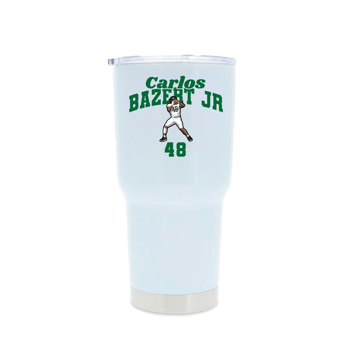 30oz Stainless Steel Tumbler — Signature Arch in White
