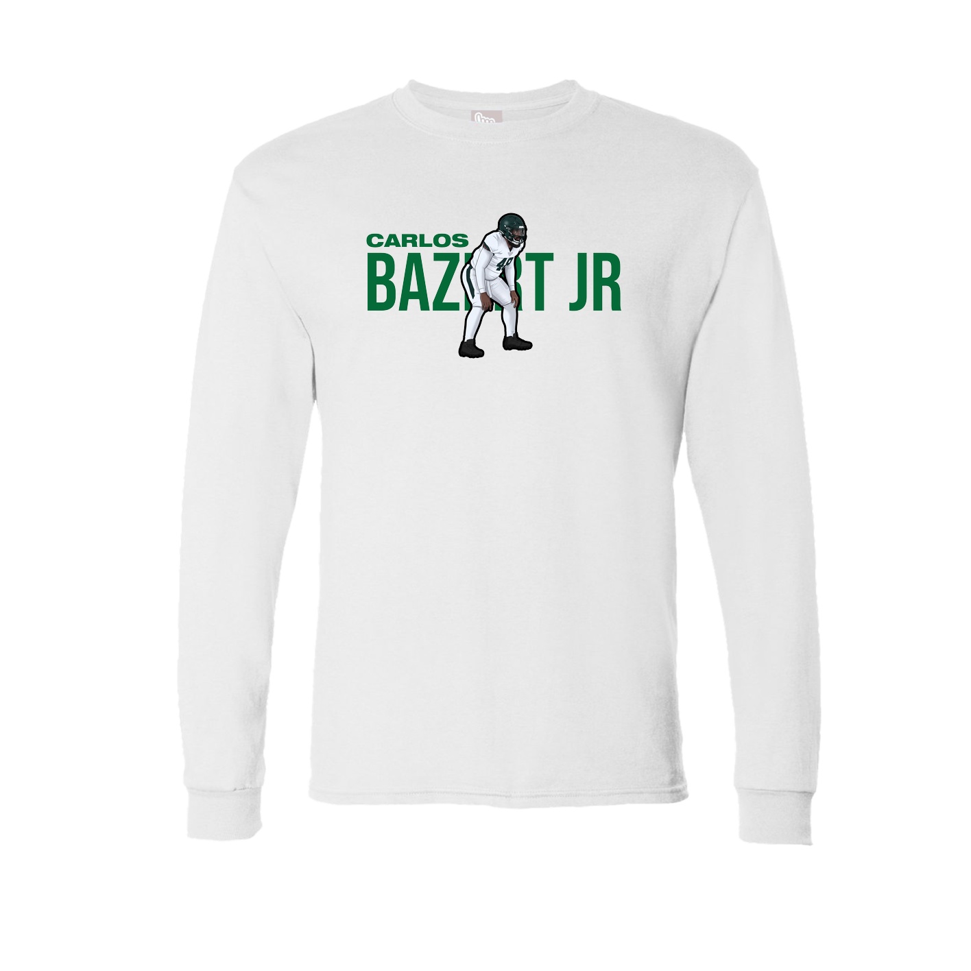 Long Sleeve Tee — Player Name in White
