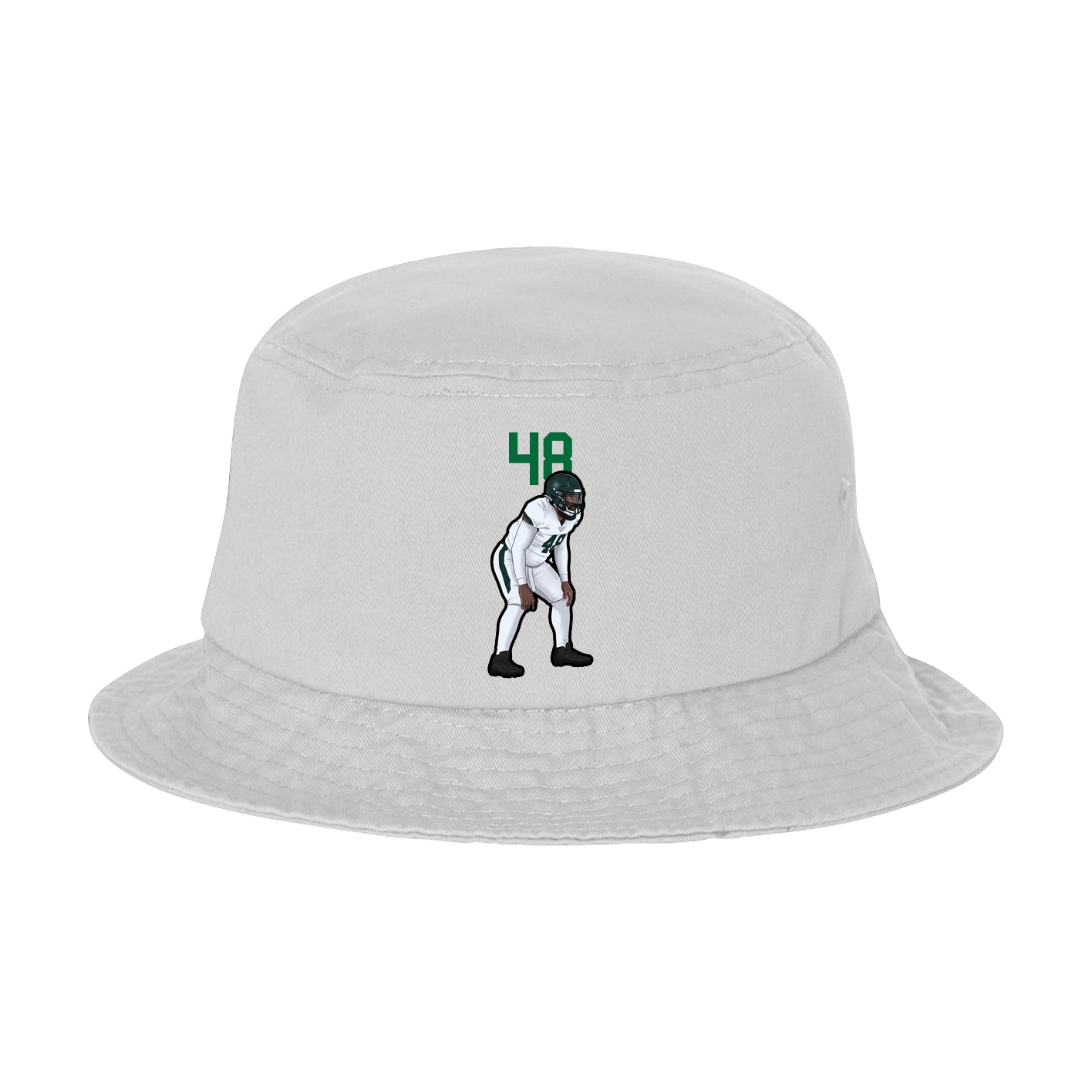 Bucket Cap — Number Top in White
