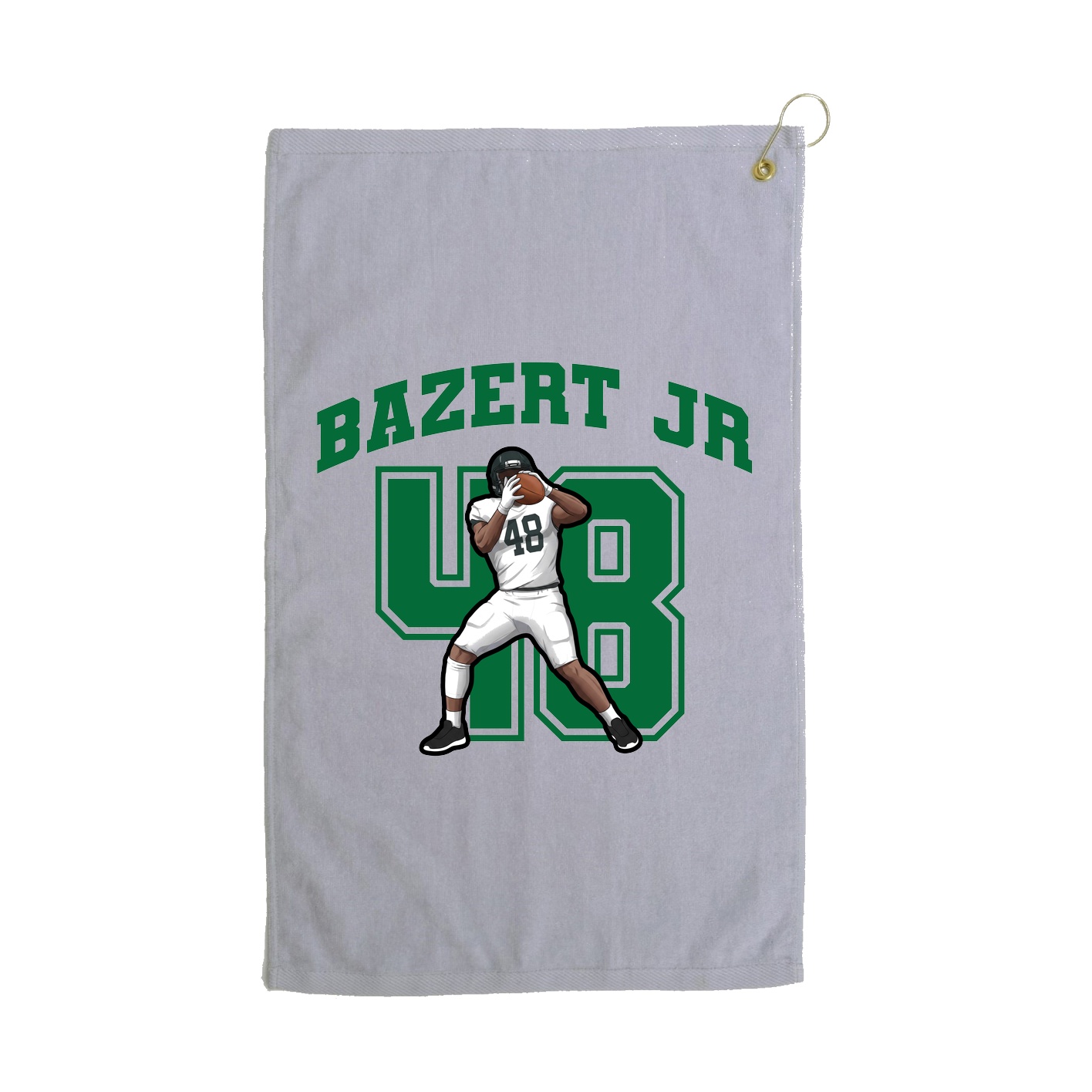 Golf Towel — Number in Grey
