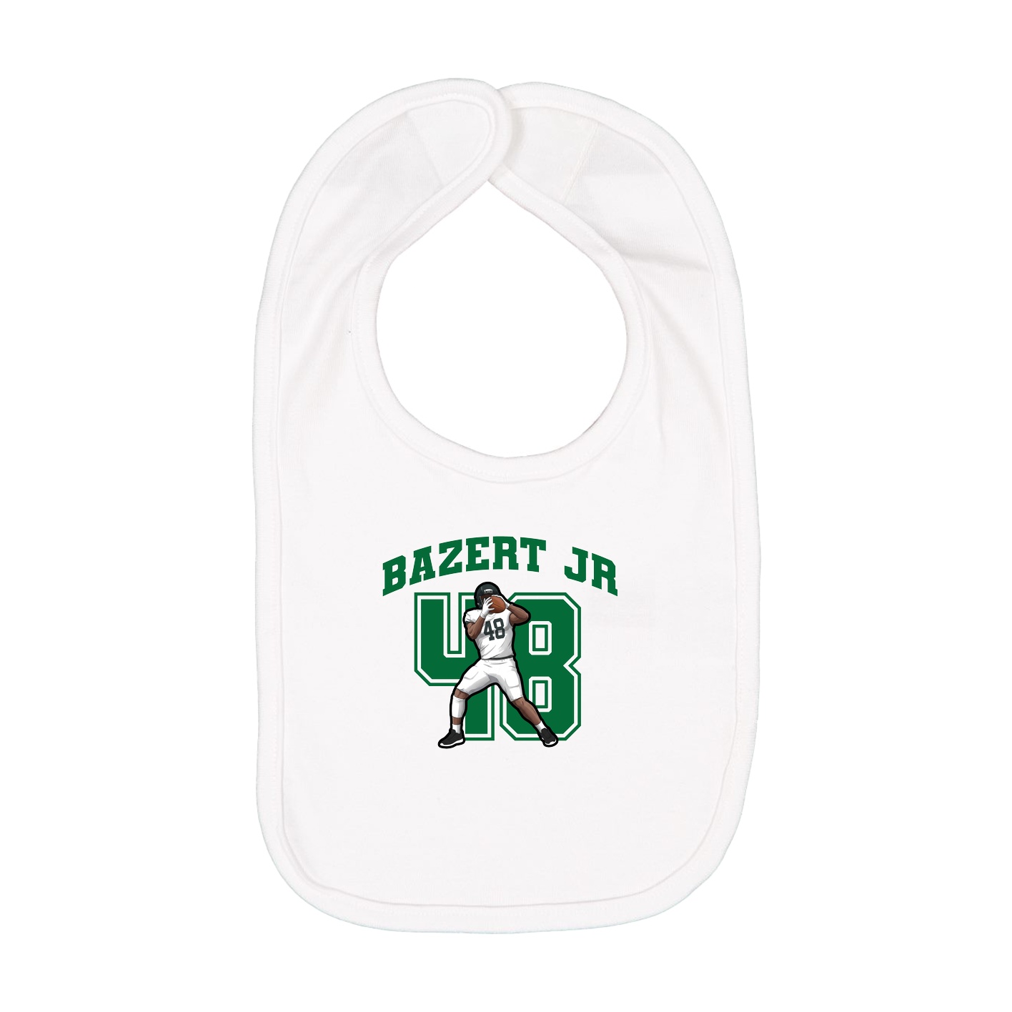 Infant Bib — Number in White