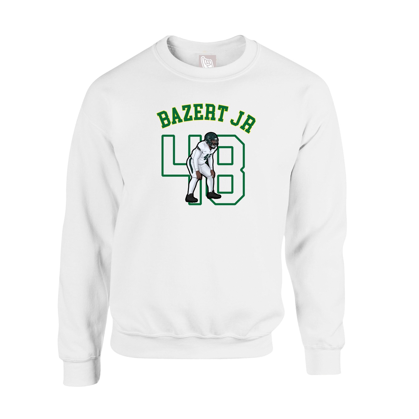 Fleece Crew — Shirsey Arch in White