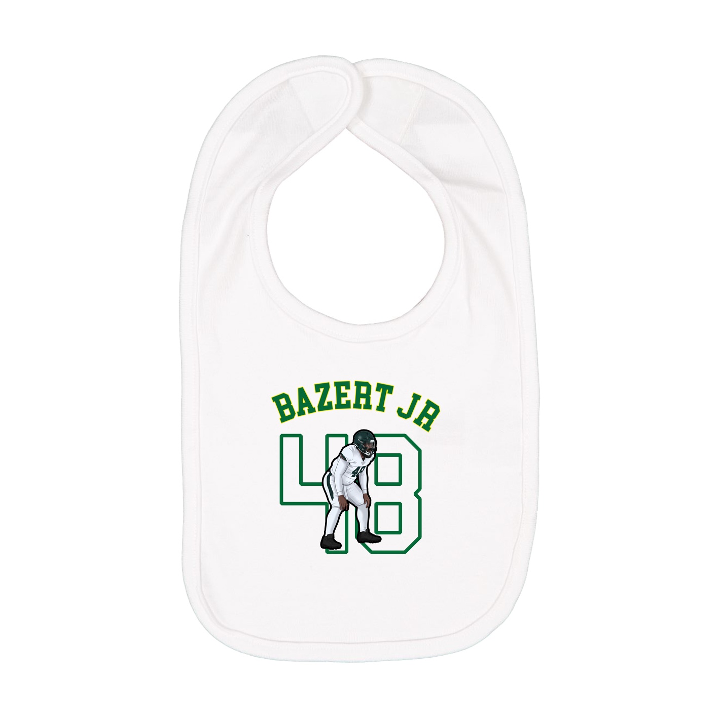 Infant Bib — Shirsey Arch in White