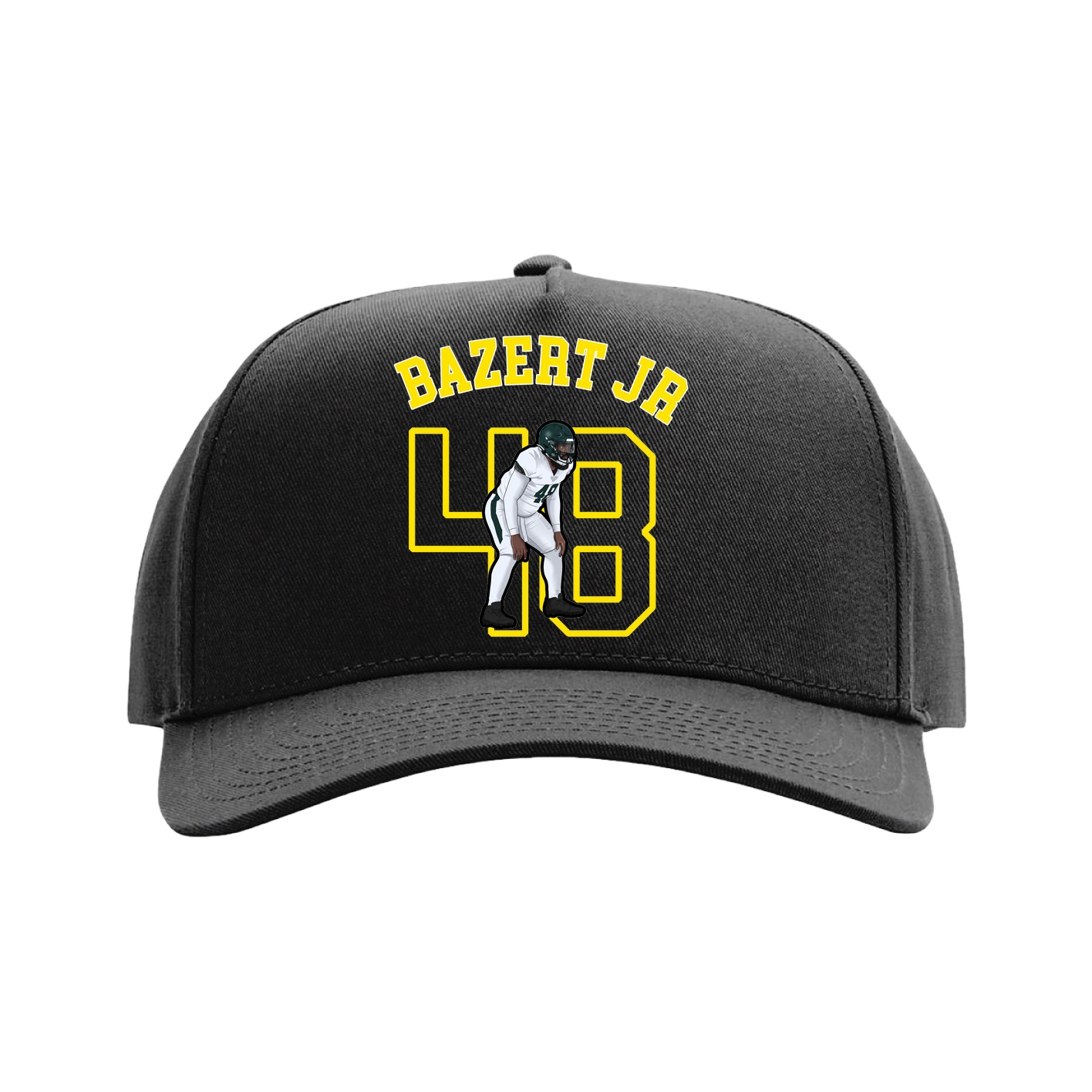 Full Fabric Five-Panel Champ Cap — Shirsey Arch in Black