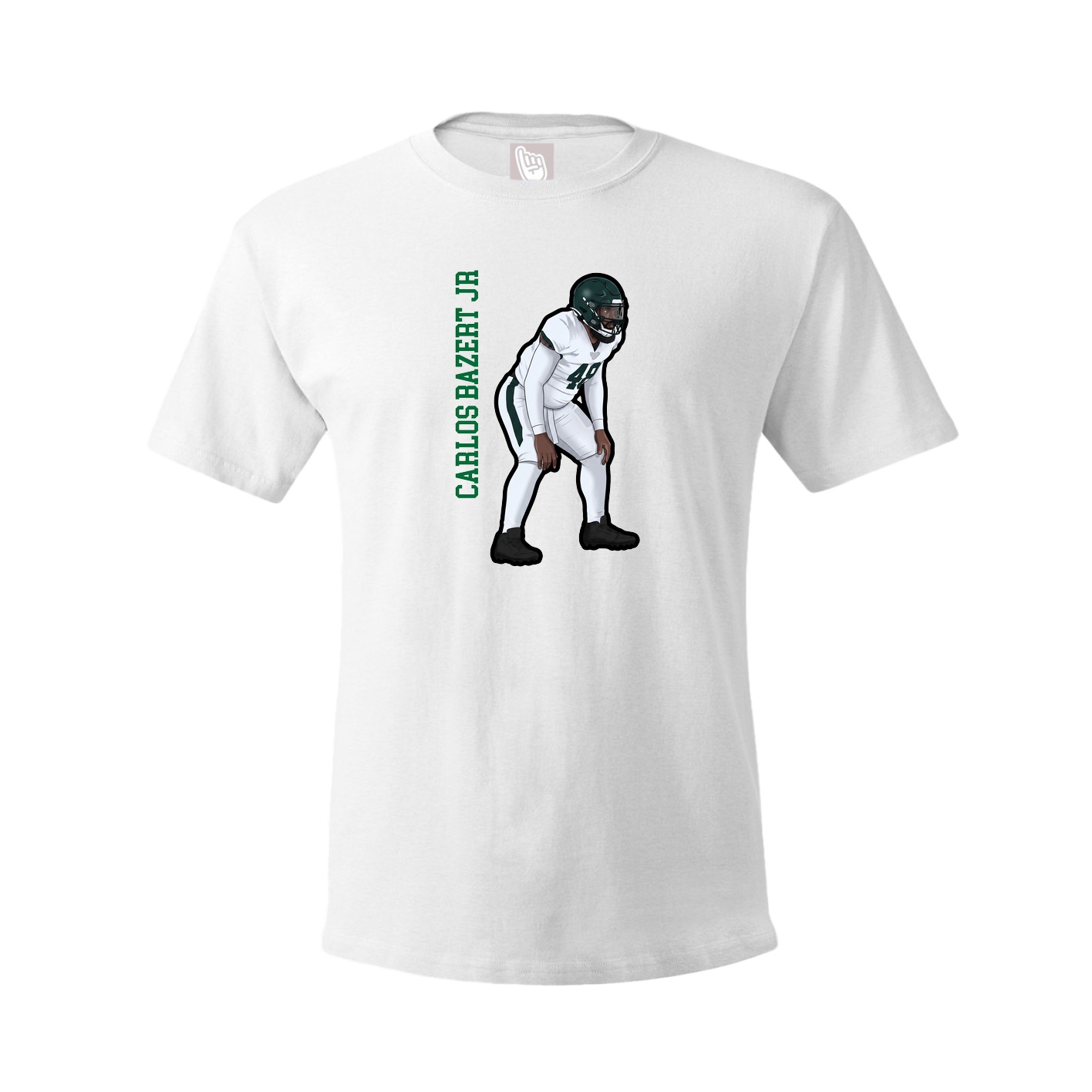 Youth Tee — Name Vertical in White