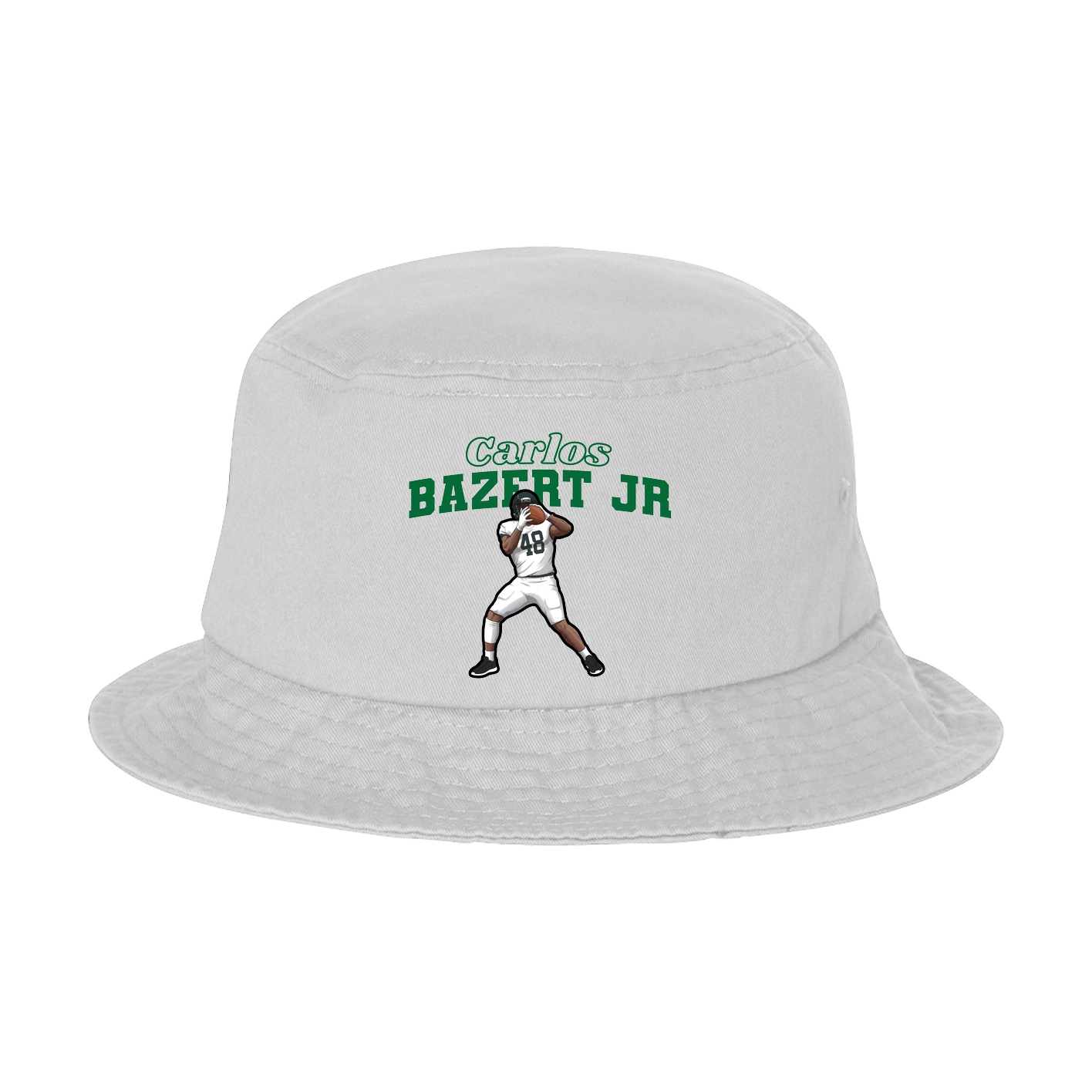 Bucket Cap — Name Arch in White