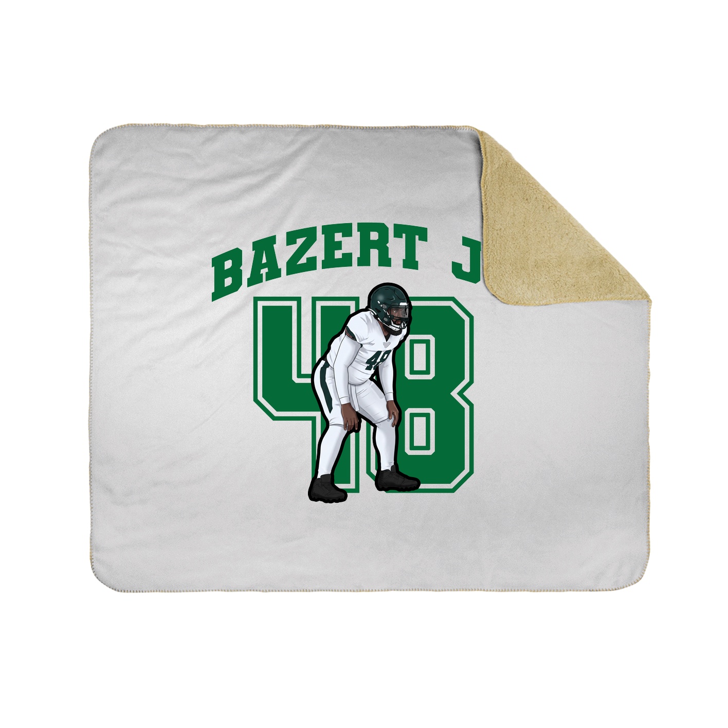 Throw Blanket — Number in White