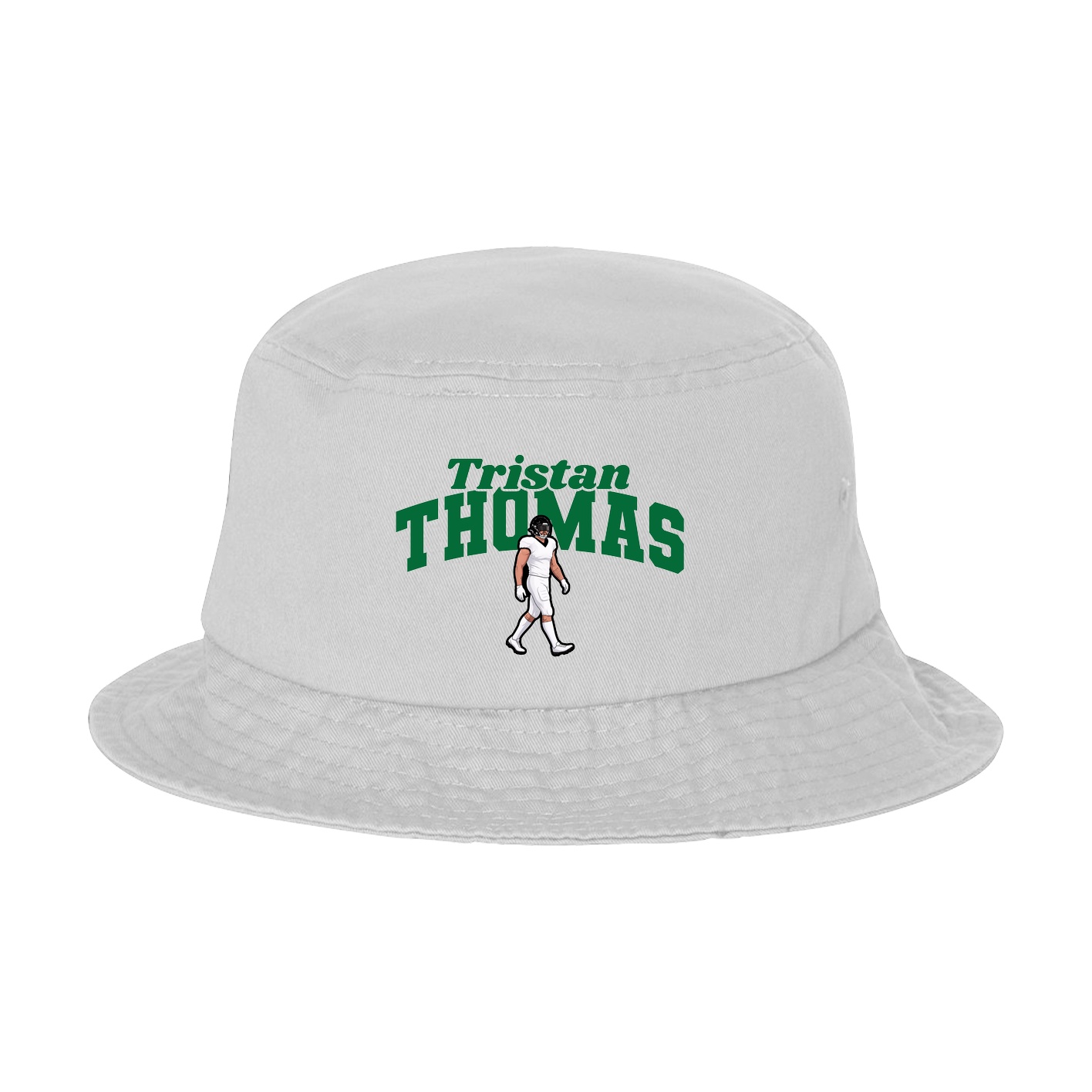 Bucket Cap — Signature Arch in White