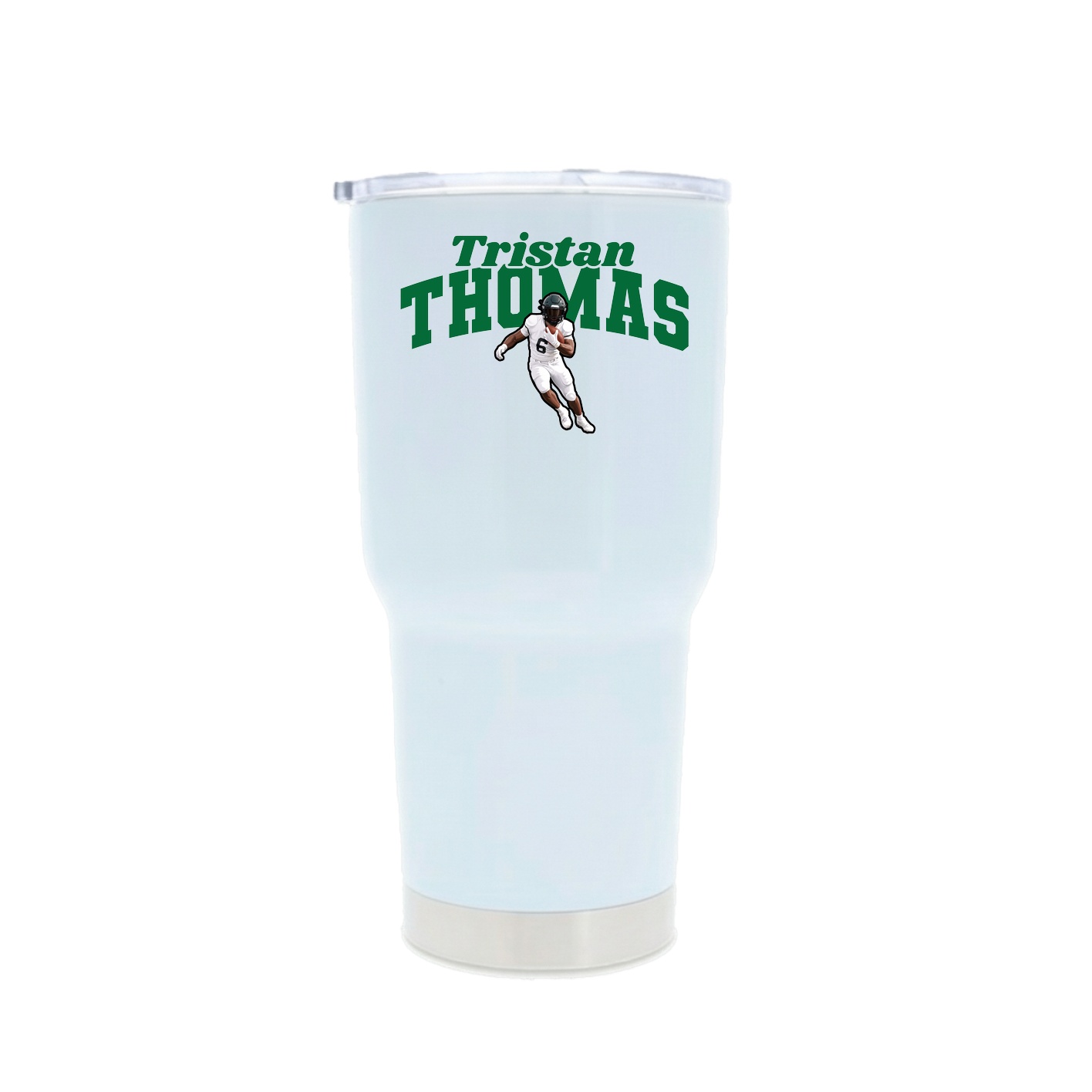 30oz Stainless Steel Tumbler — Signature Arch in White