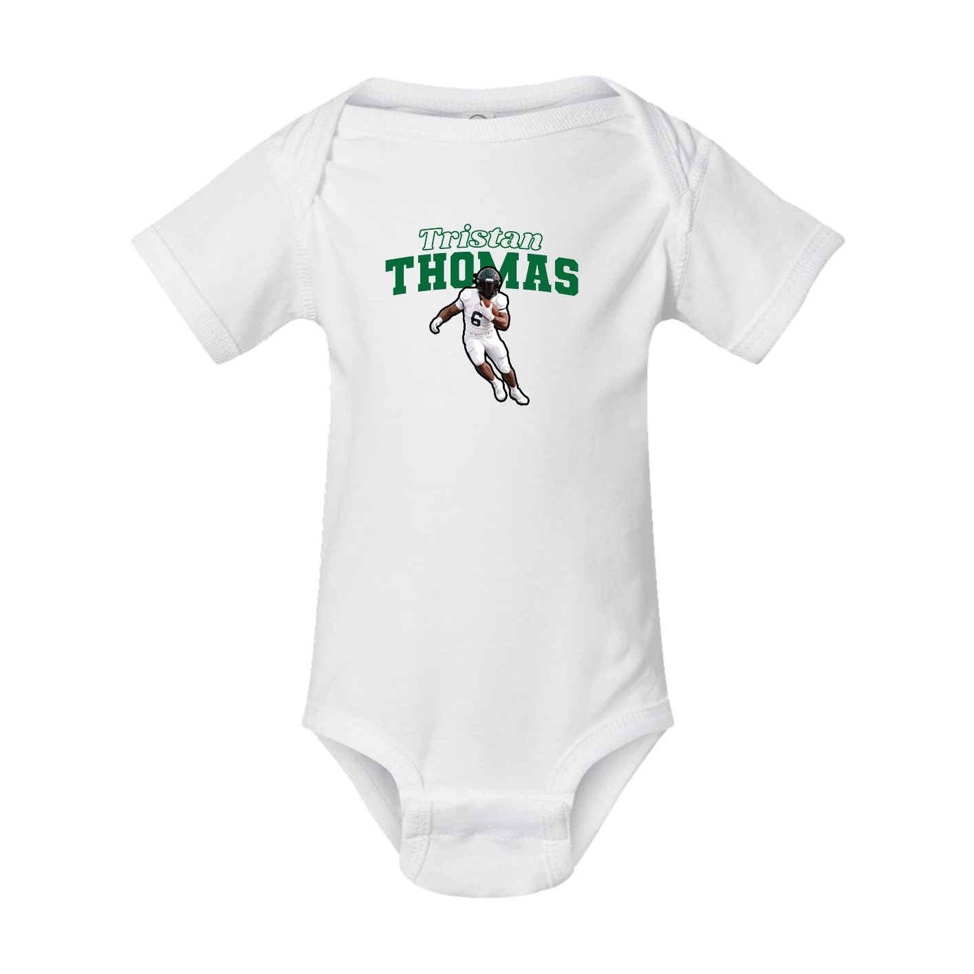 Baby Onesie — Name Arch in White