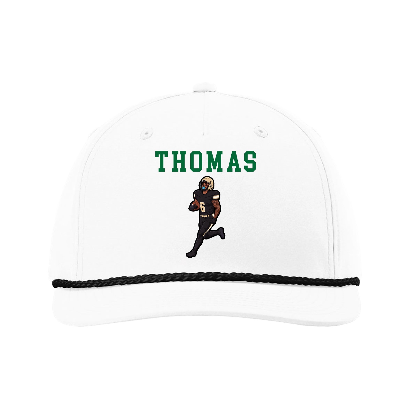 Five-Panel Classic Rope Cap — Shirsey in White