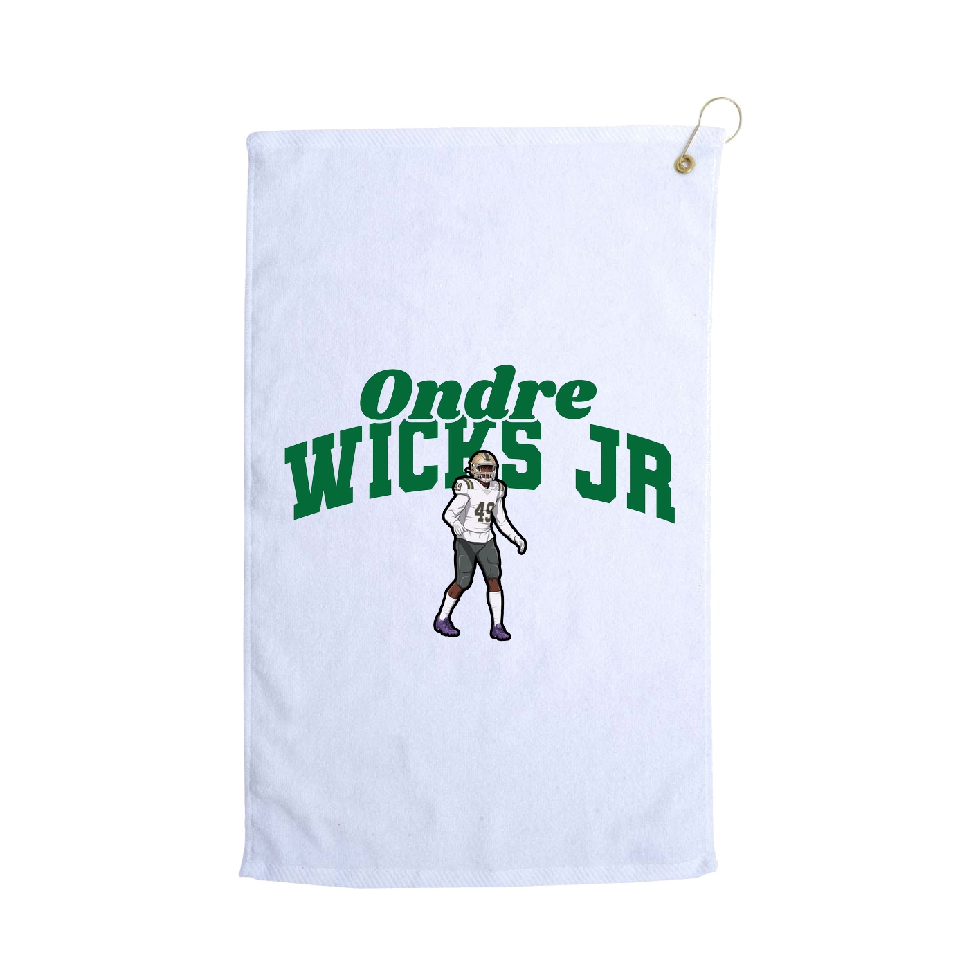 Golf Towel — Signature Arch in White