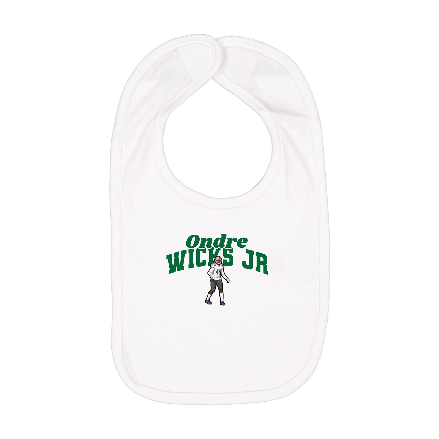 Infant Bib — Signature Arch in White