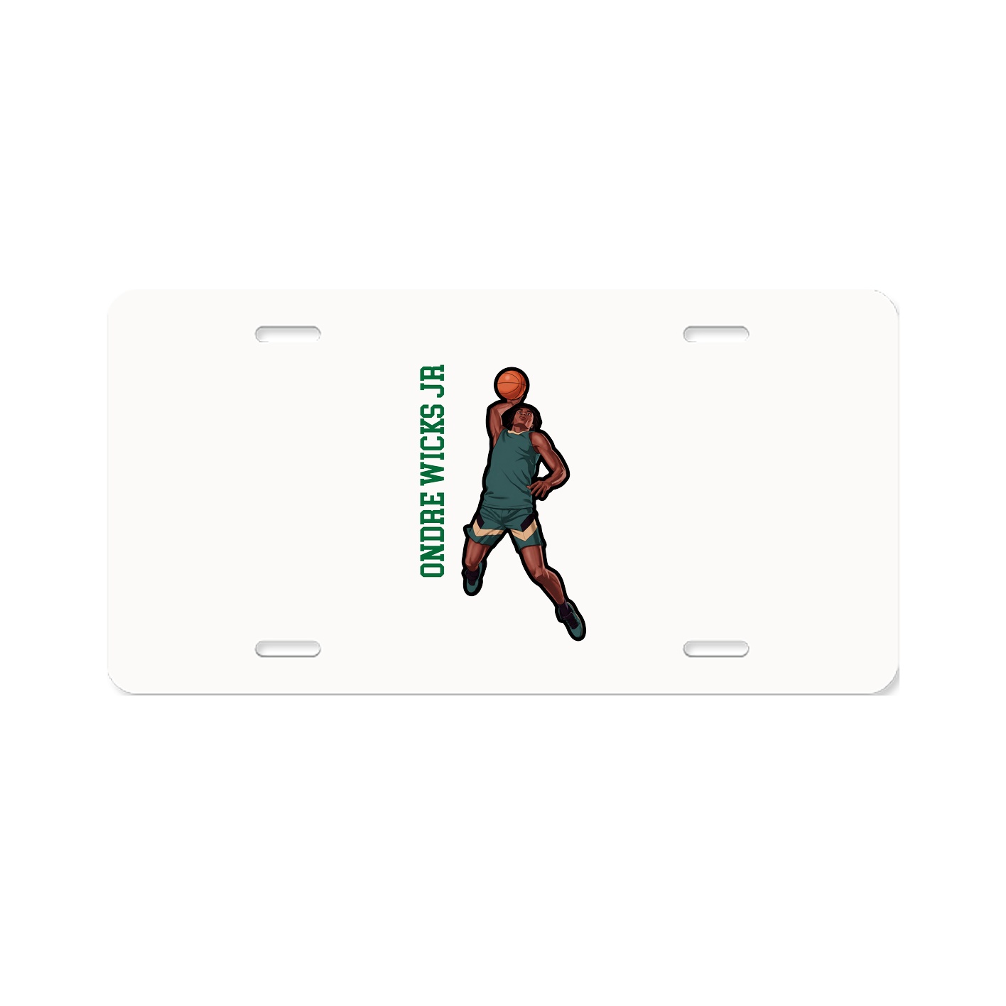 License Plate — Name Vertical in Classic