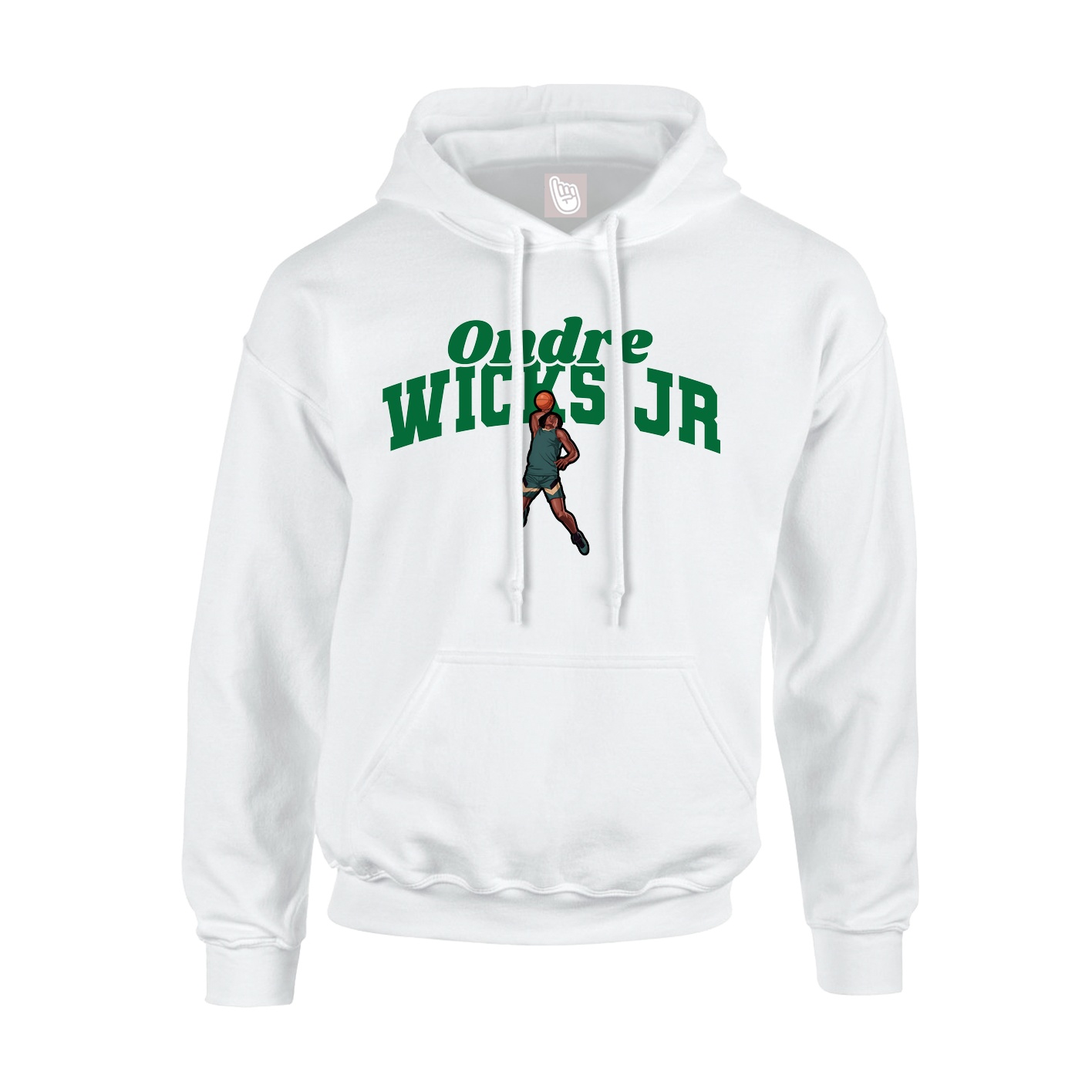 Hoodie — Signature Arch in White