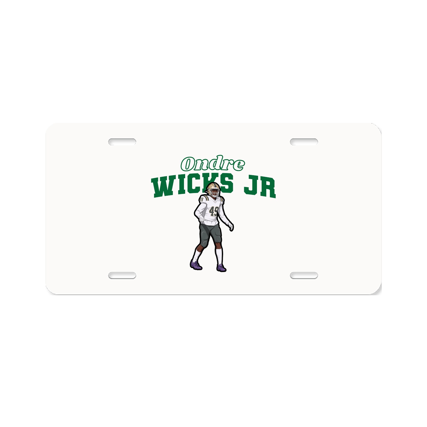 License Plate — Name Arch in Classic