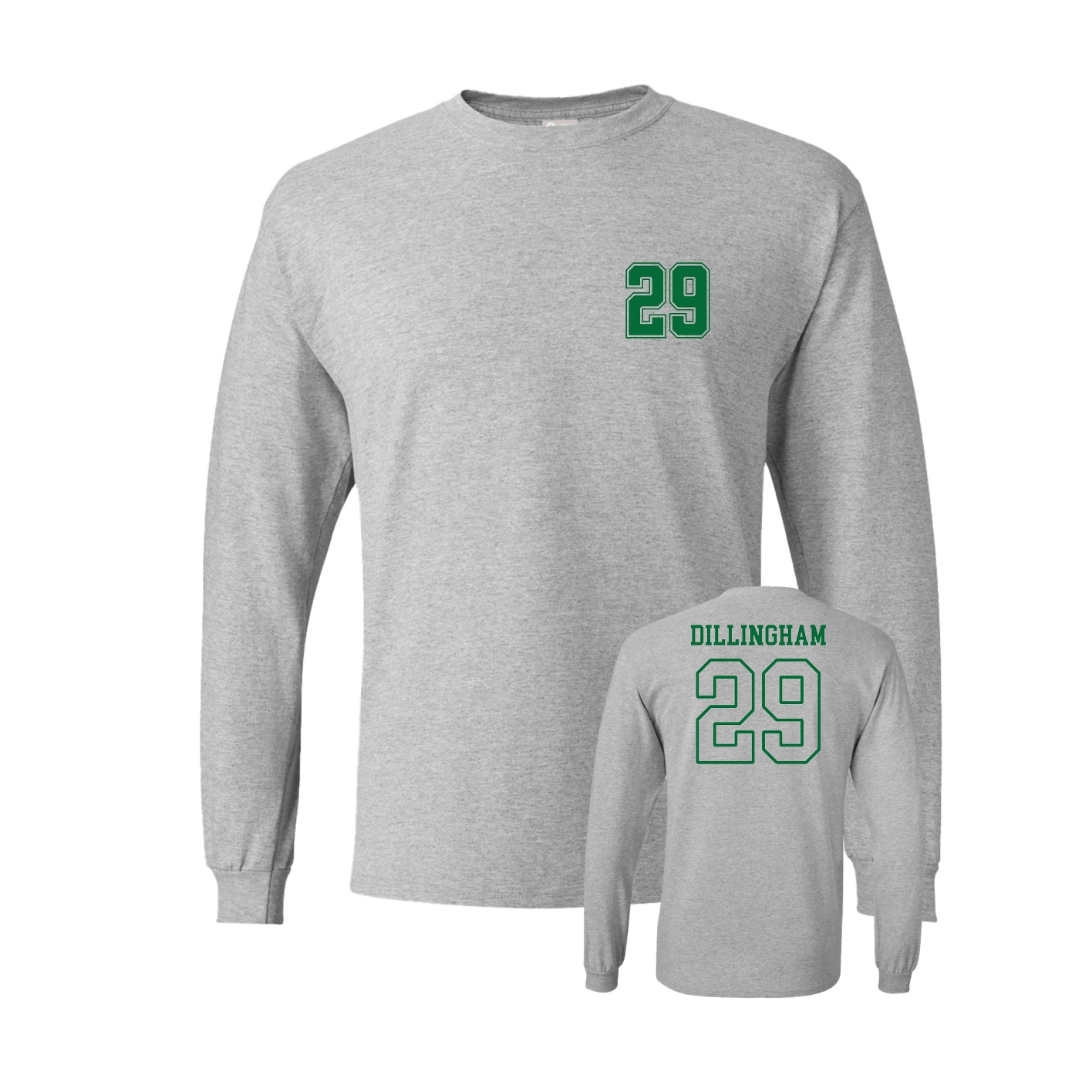 Long Sleeve Tee — Chest Back in Grey