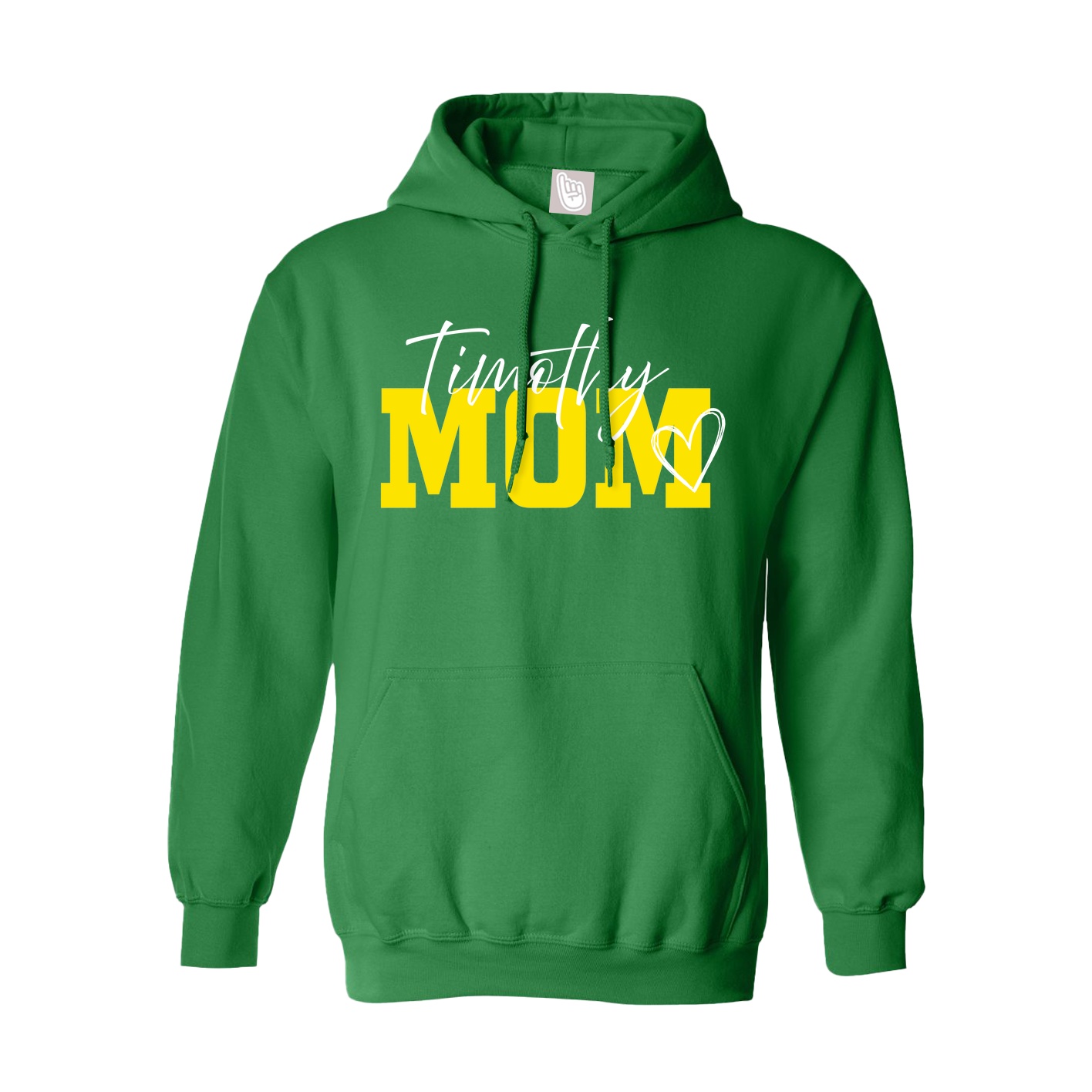 Hoodie — Mothers Day Script in Green