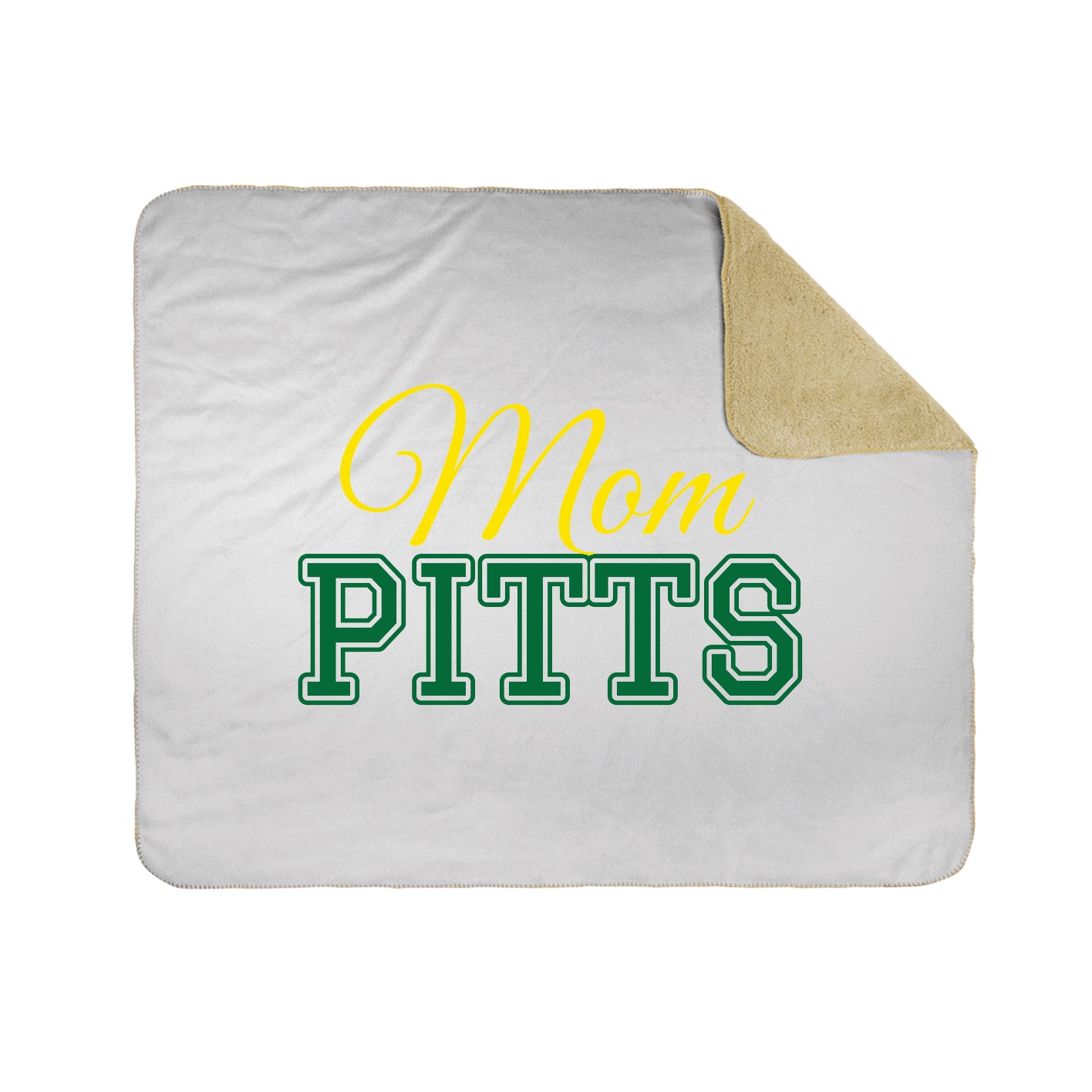 Throw Blanket — Mothers Day Block in White
