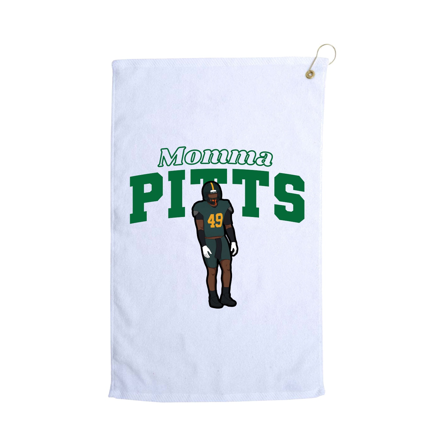 Golf Towel — Mothers Day Block in White