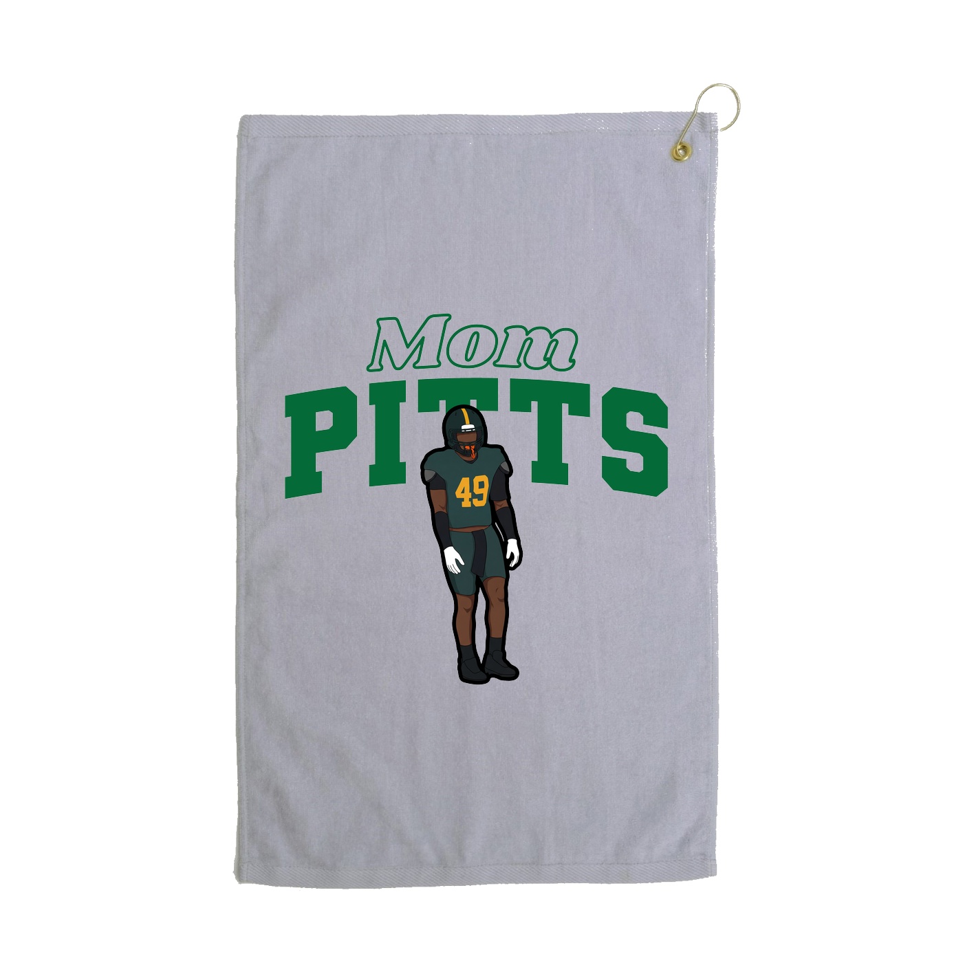 Golf Towel — Mothers Day Block in Grey