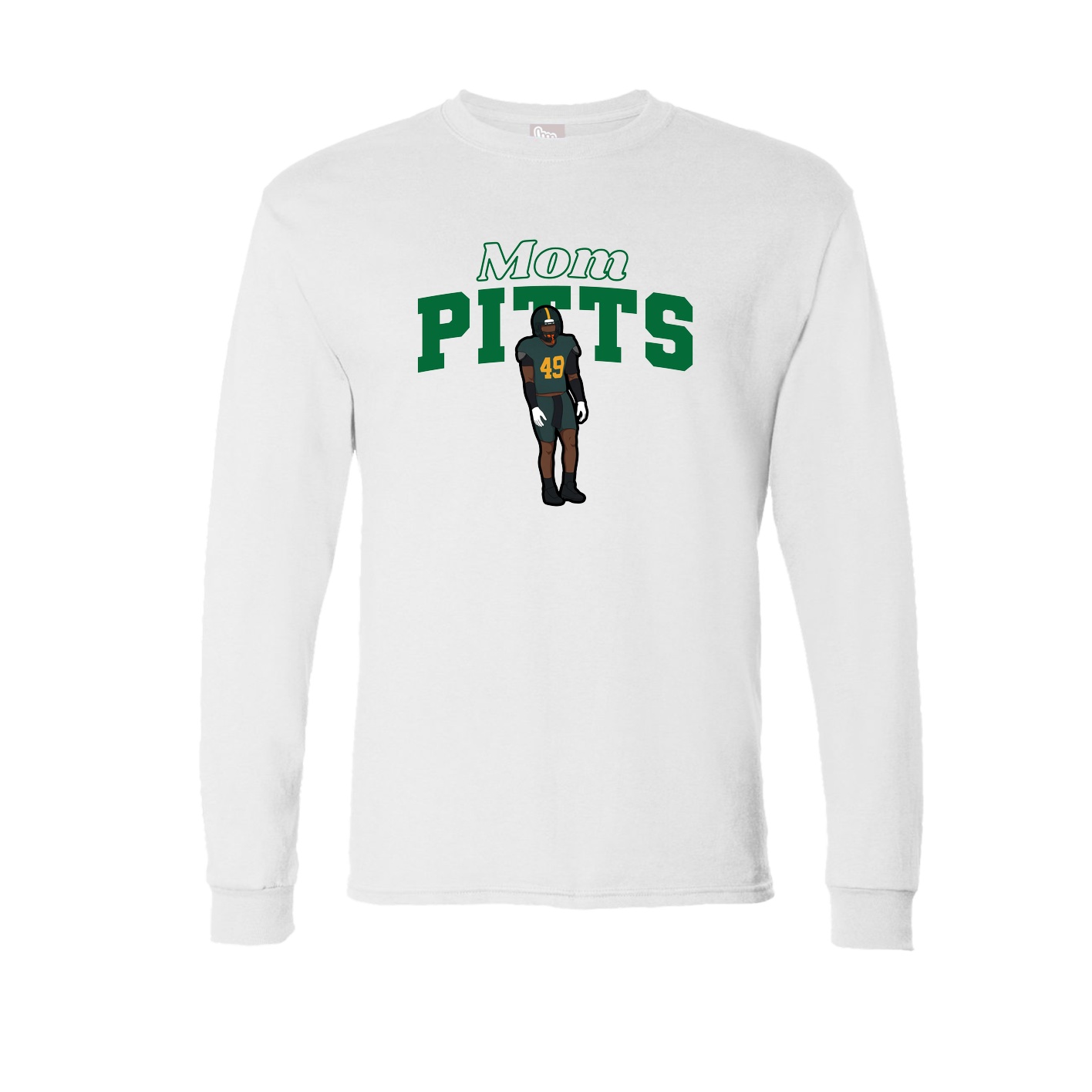 Long Sleeve Tee — Mothers Day Block in White