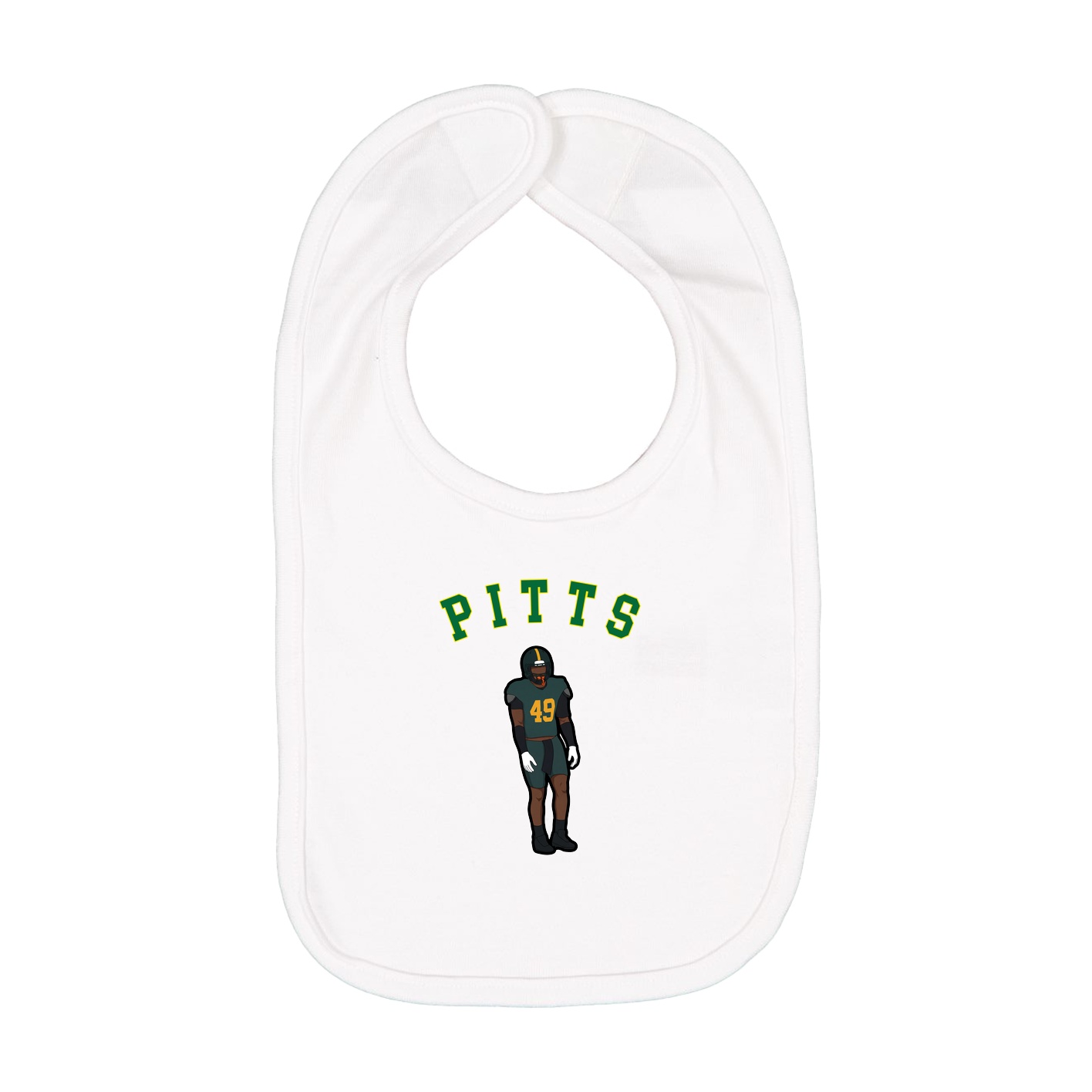 Infant Bib — Shirsey Arch in White