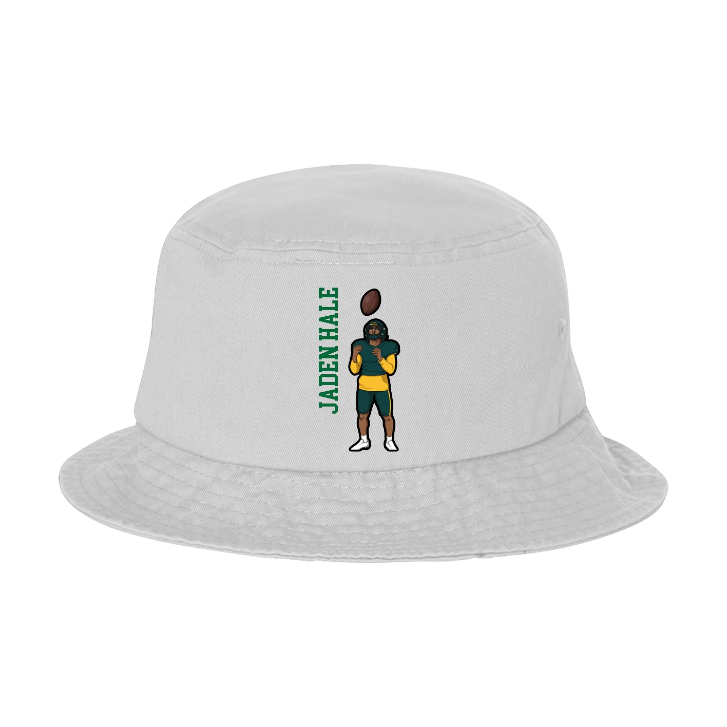 Bucket Cap — Name Vertical in White