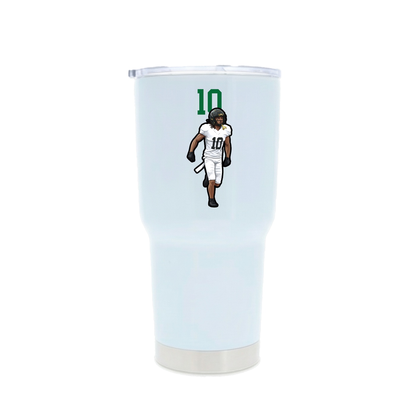 30oz Stainless Steel Tumbler — Number Top in White