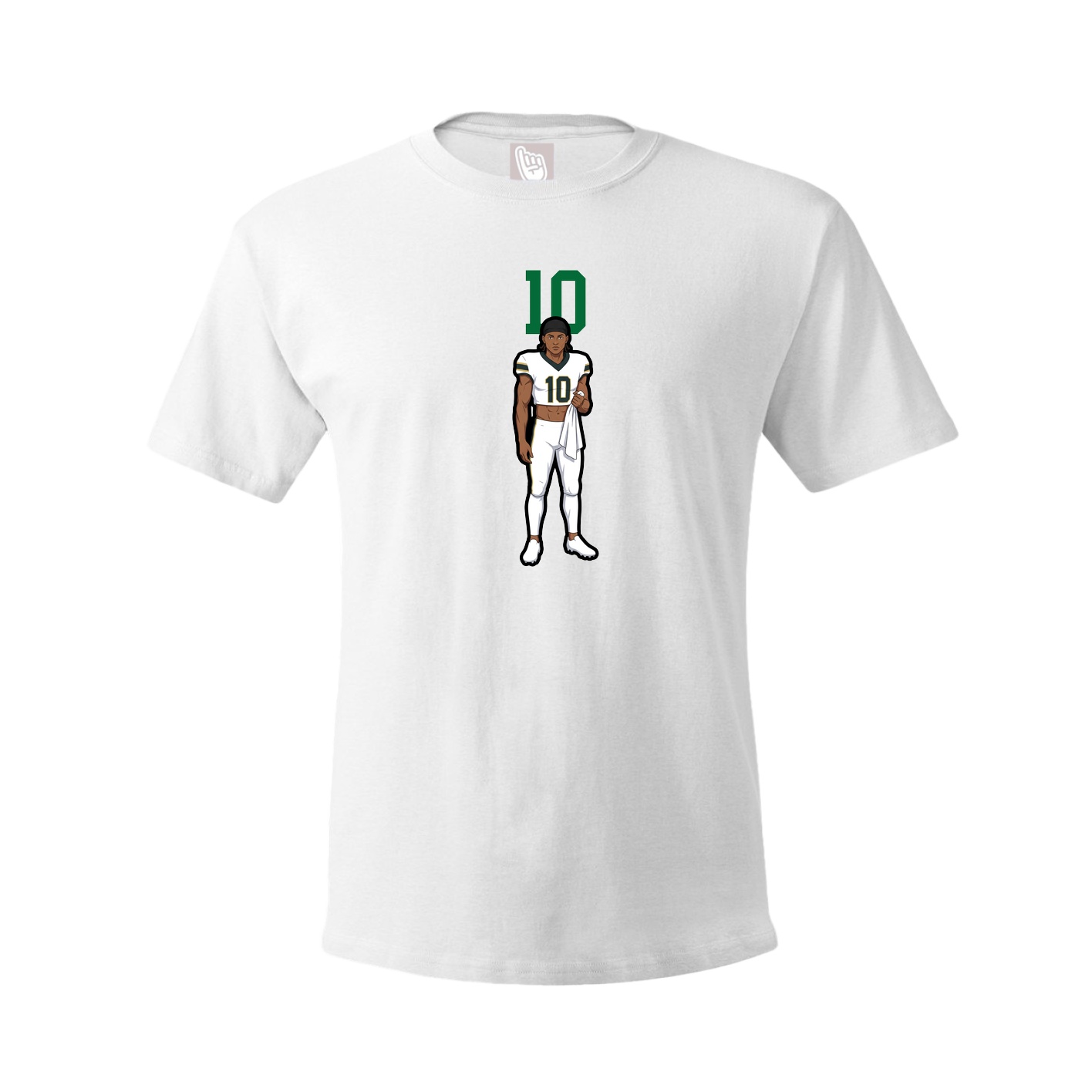 Youth Tee — Number Top in White