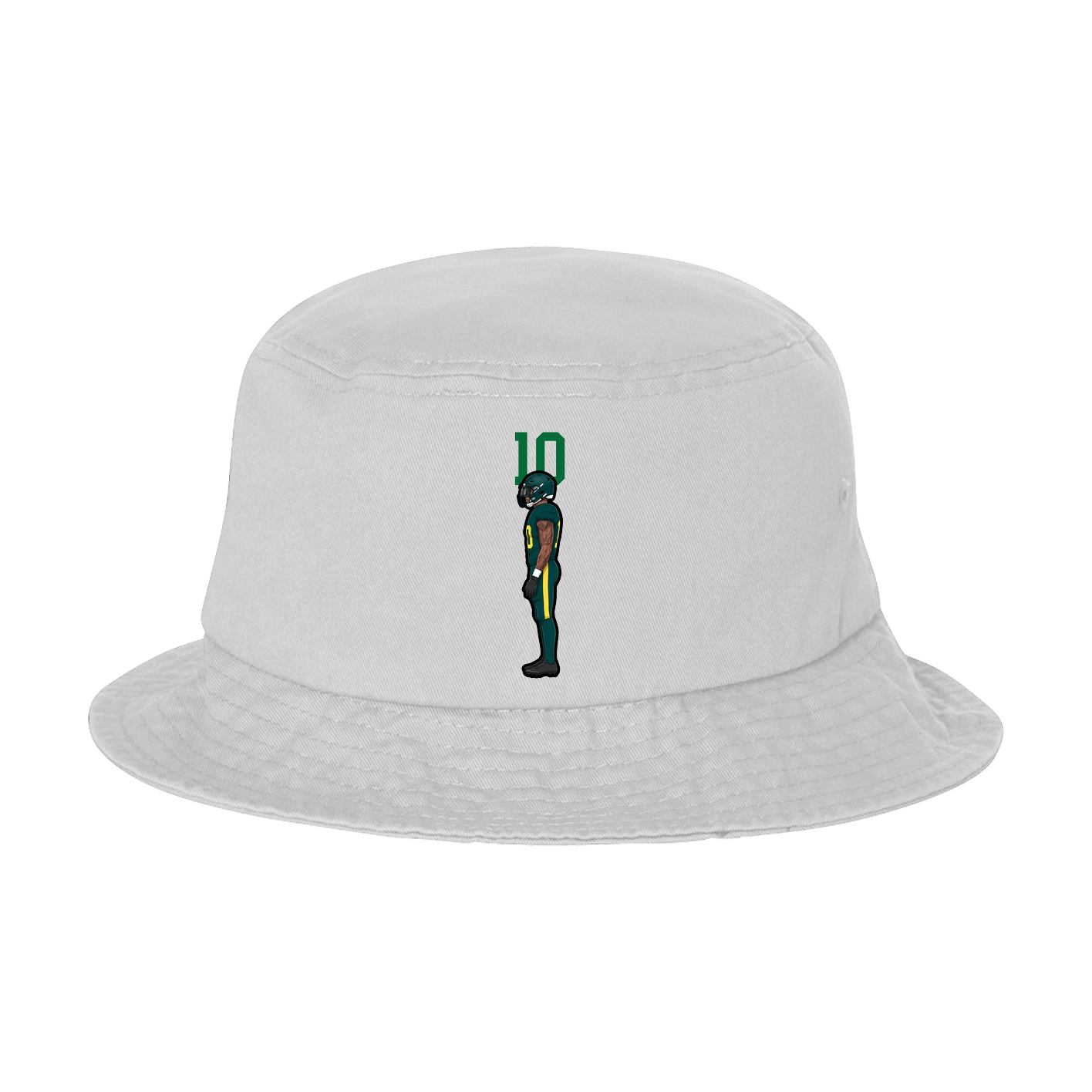 Bucket Cap — Number Top in White