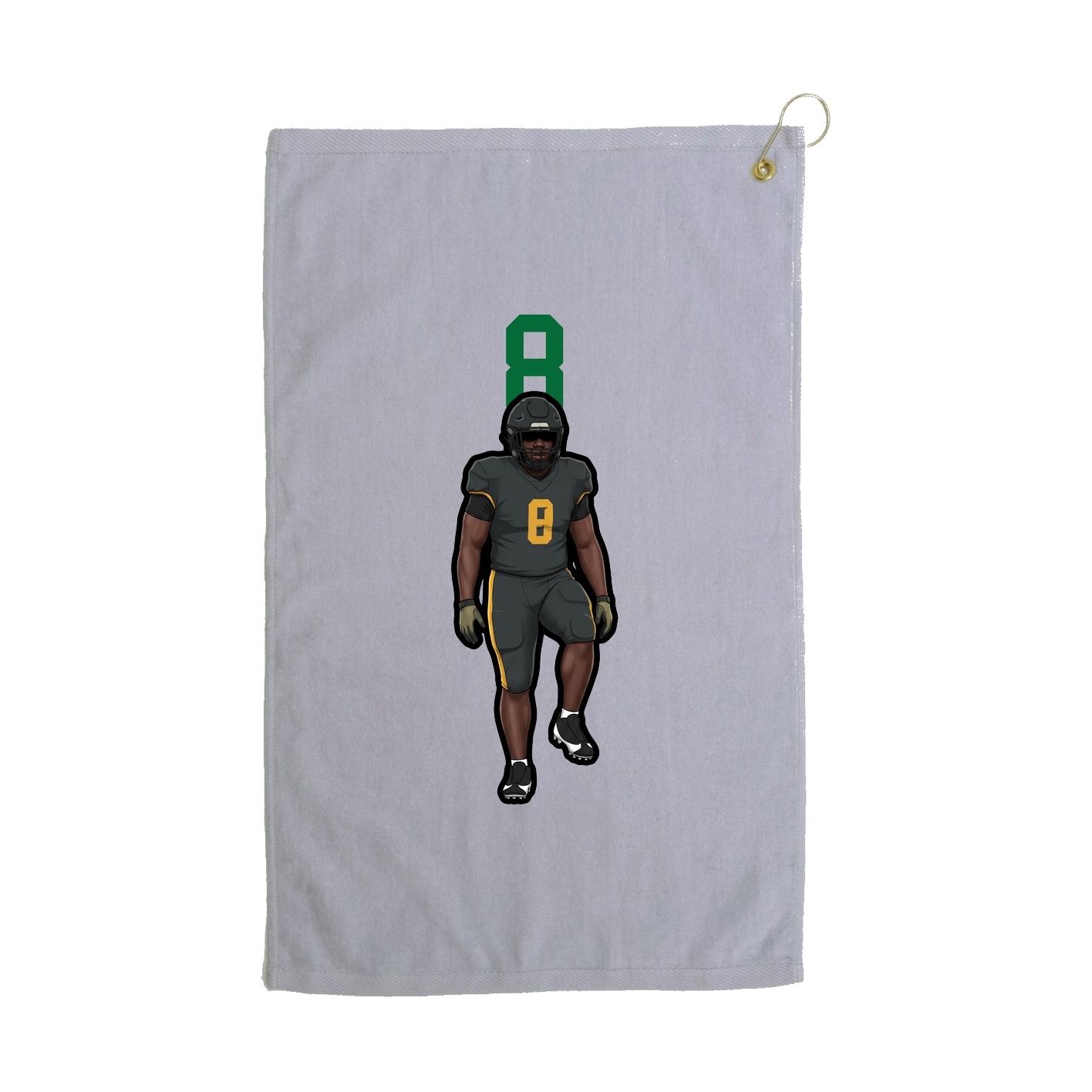 Golf Towel — Number Top in Grey