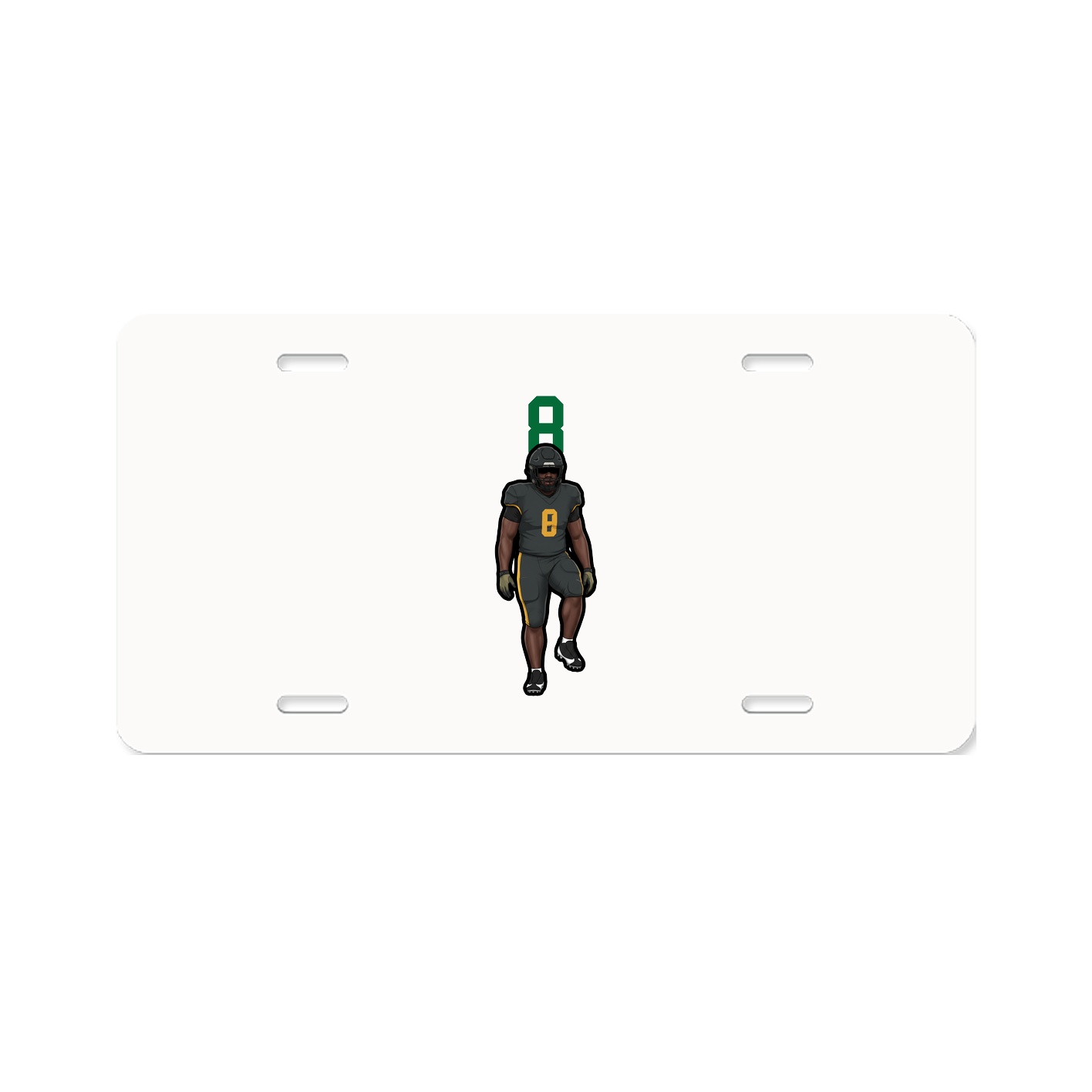 License Plate — Number Top in Classic