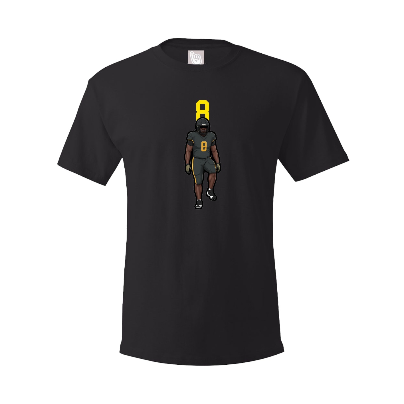 Youth Tee — Number Top in Black