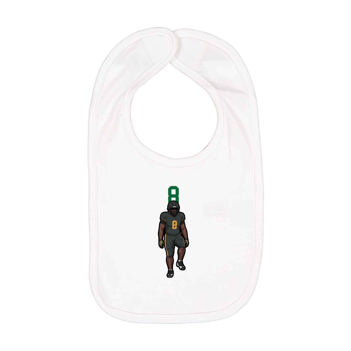 Infant Bib — Number Top in White