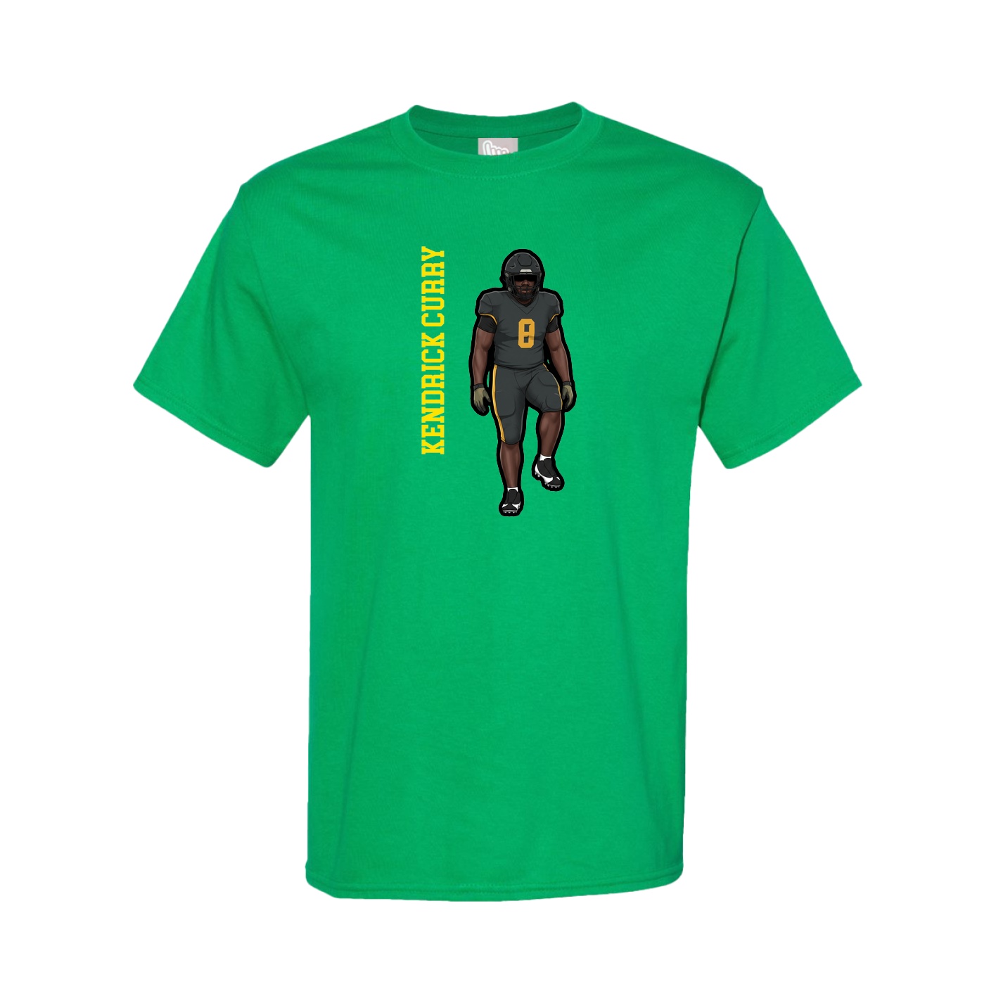 Youth Tee — Name Vertical in Green