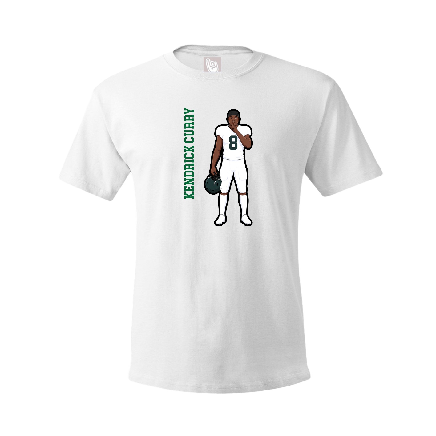 Tee — Name Vertical in White