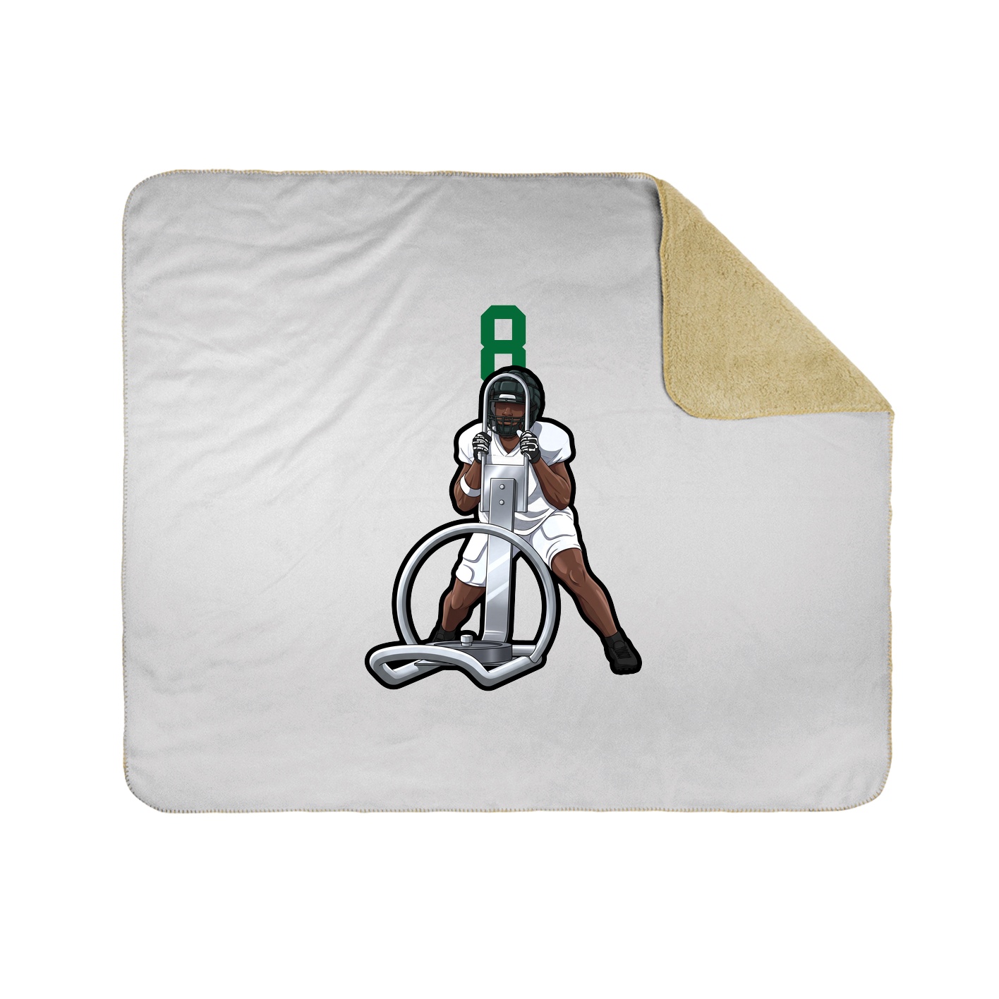 Throw Blanket — Number Top in White