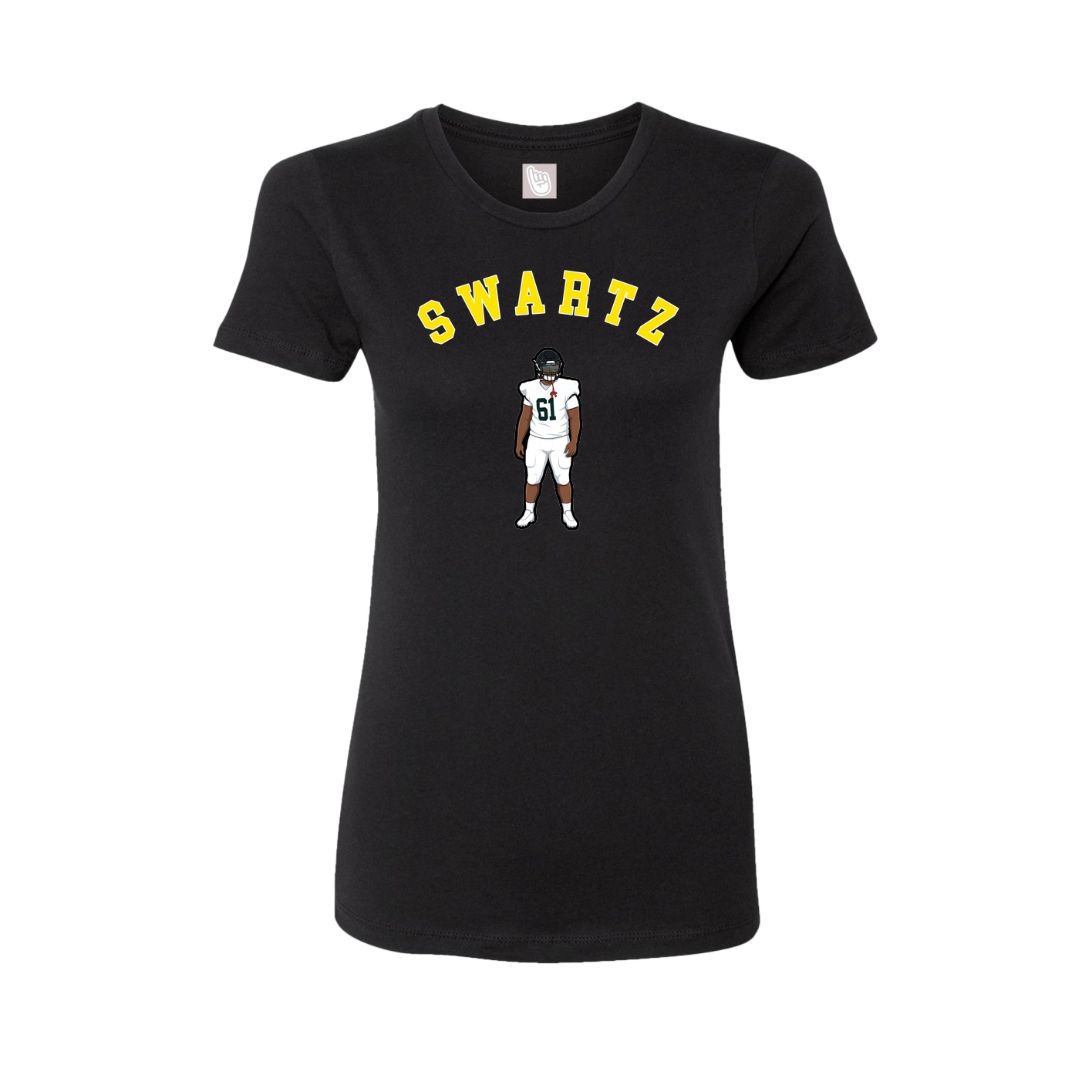 Fitted Women's Tee — Shirsey Arch in Black