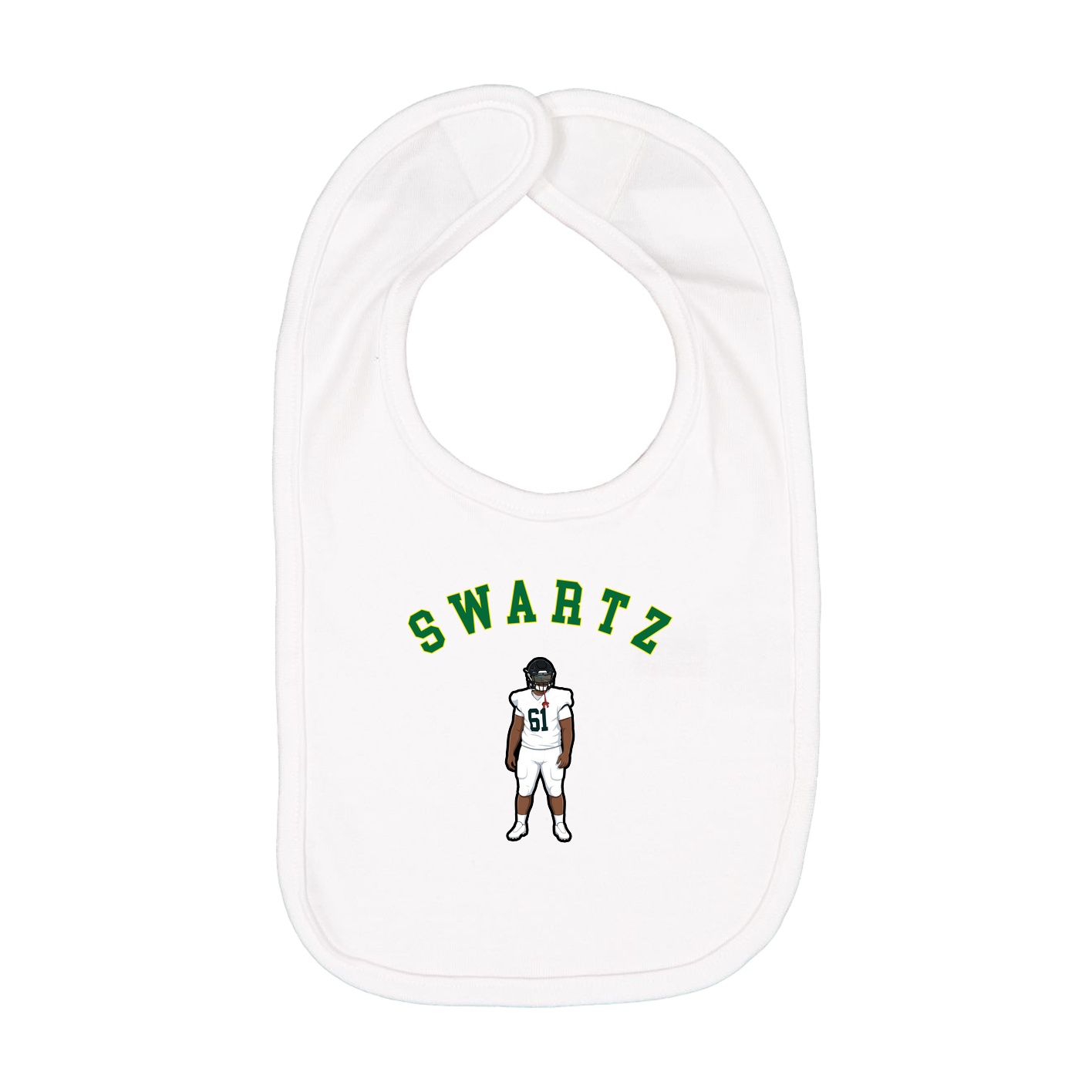 Infant Bib — Shirsey Arch in White