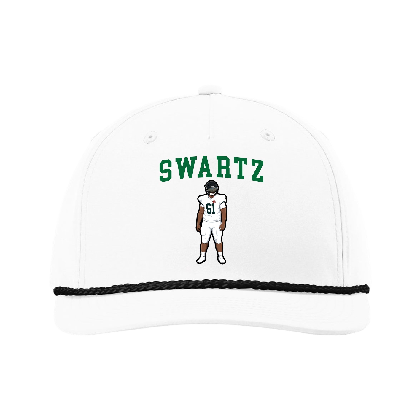 Five-Panel Classic Rope Cap — Shirsey in White