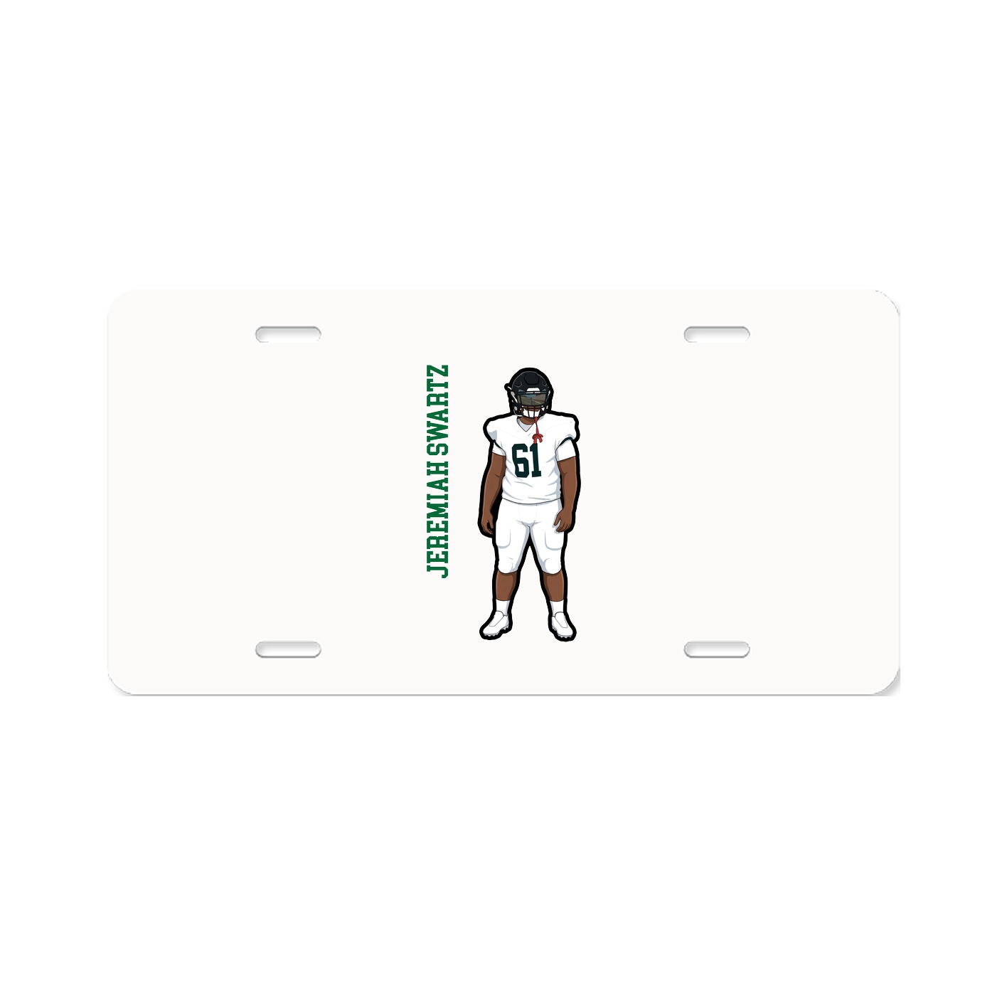 License Plate — Name Vertical in Classic