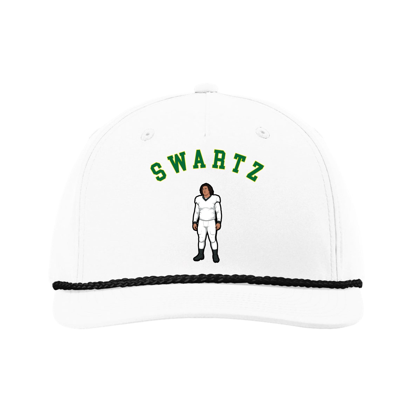 Five-Panel Classic Rope Cap — Shirsey Arch in White