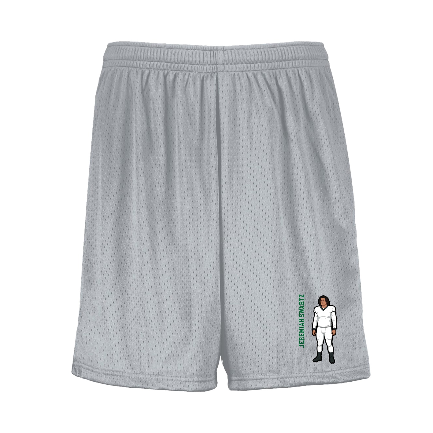 Shorts — Name Vertical in Silver
