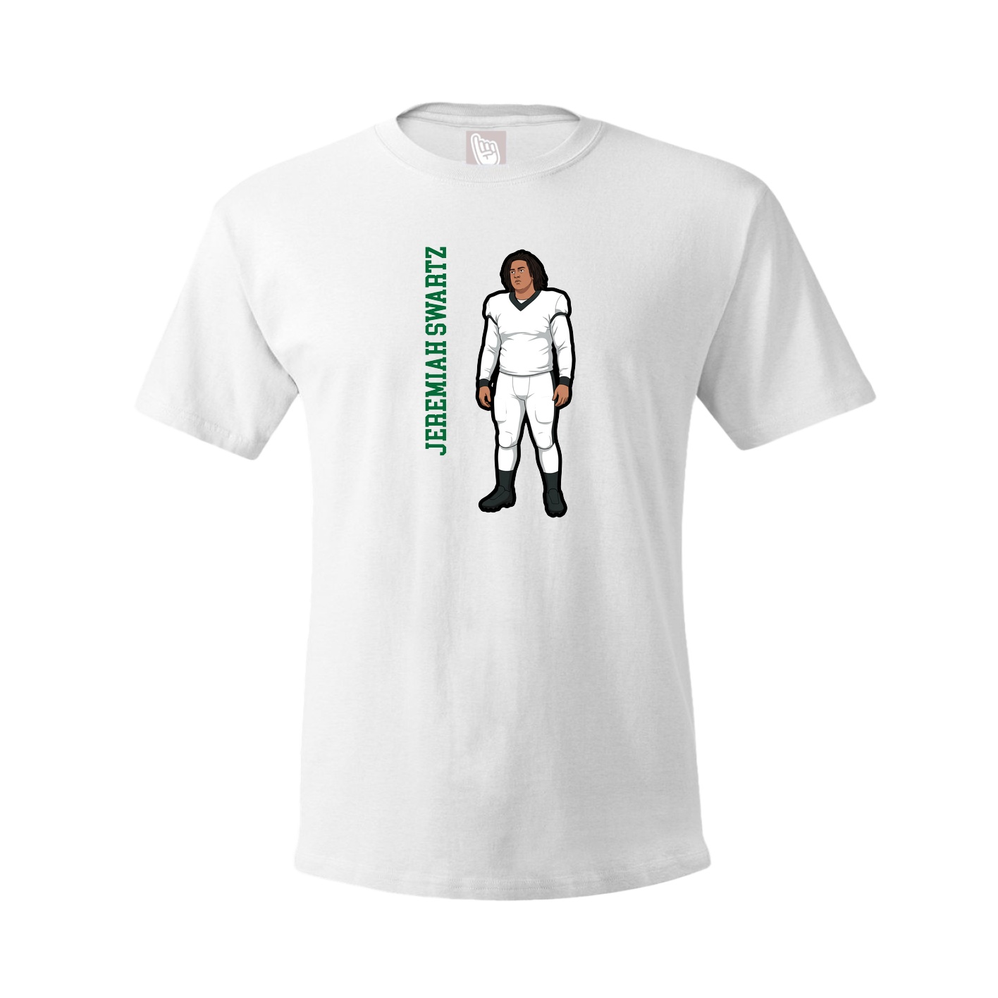 Youth Tee — Name Vertical in White