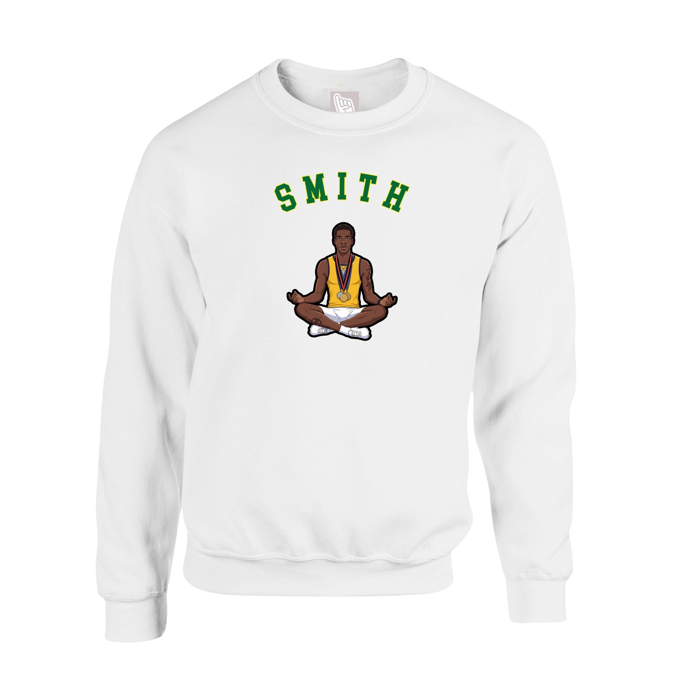 Fleece Crew — Shirsey Arch in White