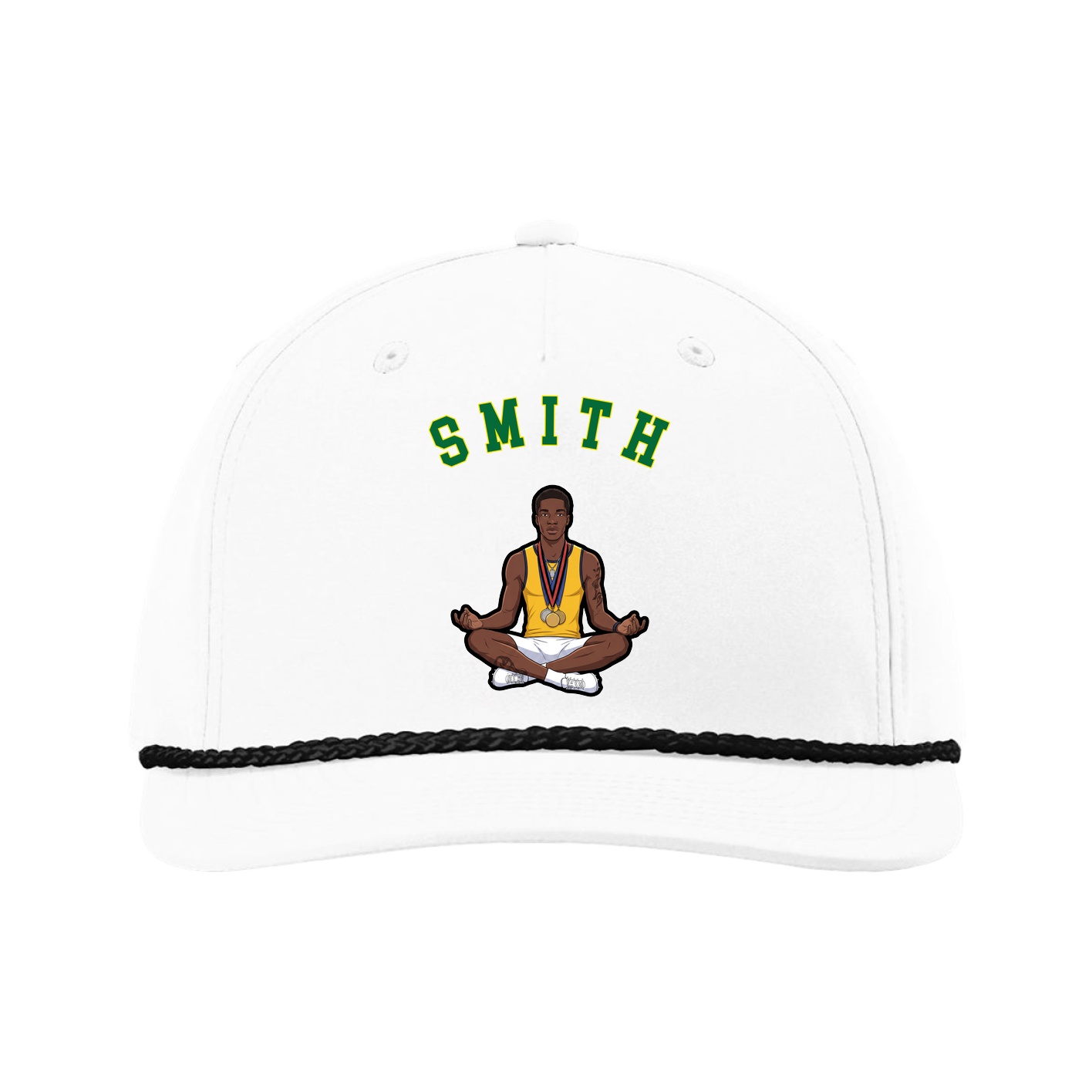 Five-Panel Classic Rope Cap — Shirsey Arch in White